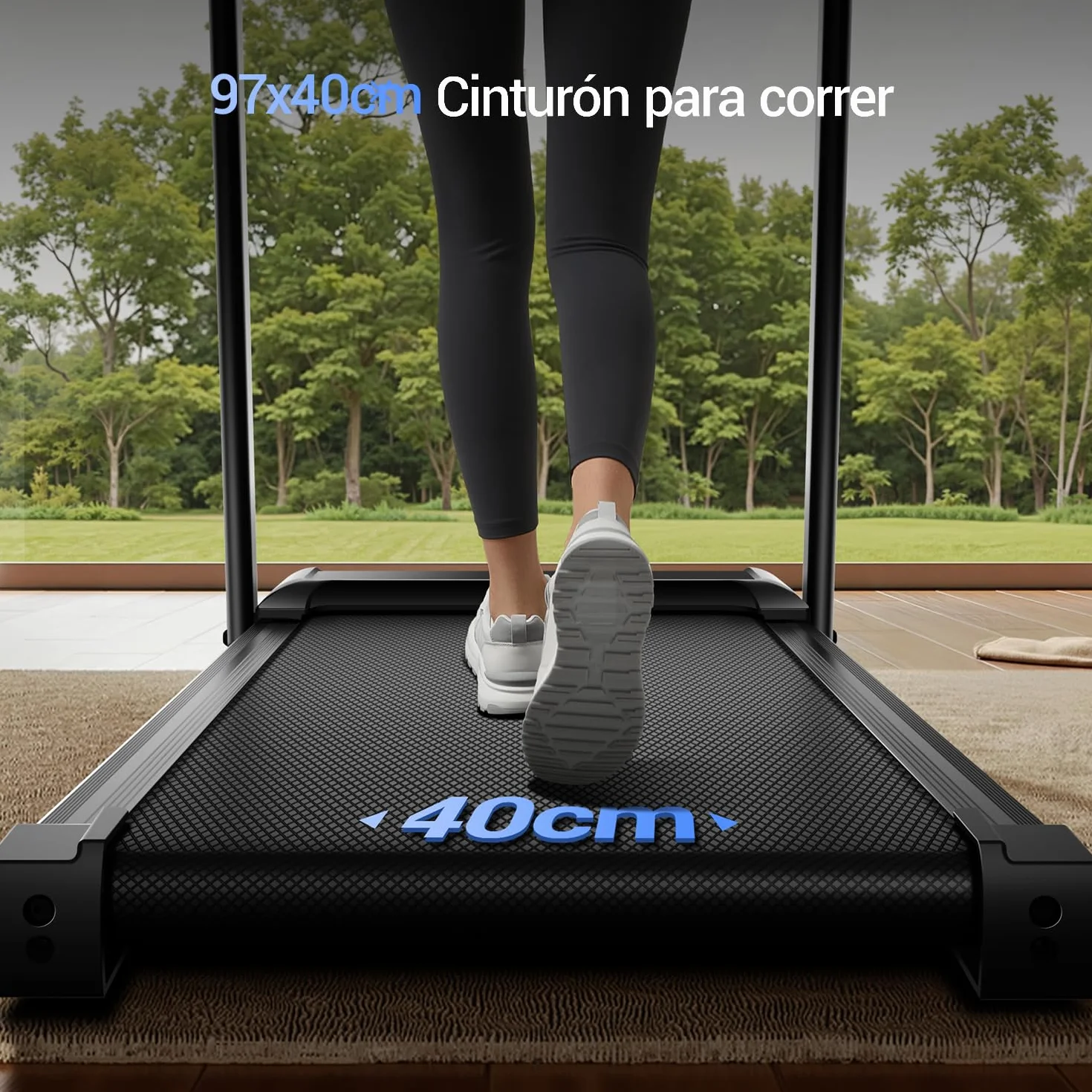 UMAY 15% Cinta de Correr Plegable con Inclinación 12KM/H, Cinta de Andar Plegable 3.0HP, Caminadora Electrica para Casa con LED Táctil, Sistema Amortiguador, Entrenamiento en Silencio, Soporte 136KG
