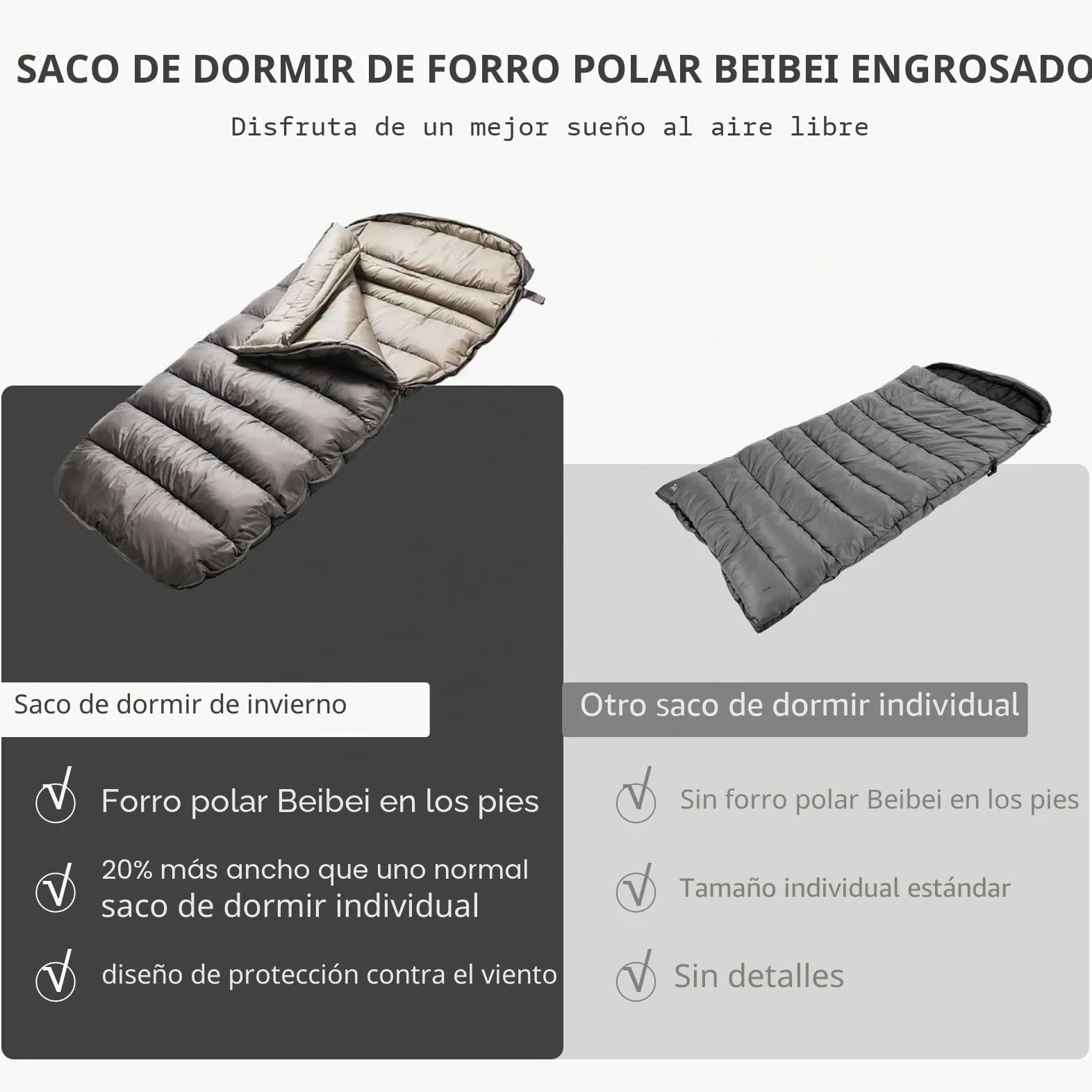BISINNA Saco de Dormir XL para Adultos, Cuatro Estaciones Sobredimensionado Cálido Cómodo Impermeable Ligero Saco de Dormir, Camping Mochilero Senderismo Interior y Exterior | Saco de dormir XL extra grande y ancho, 3,5 kg, para camping estático y camping