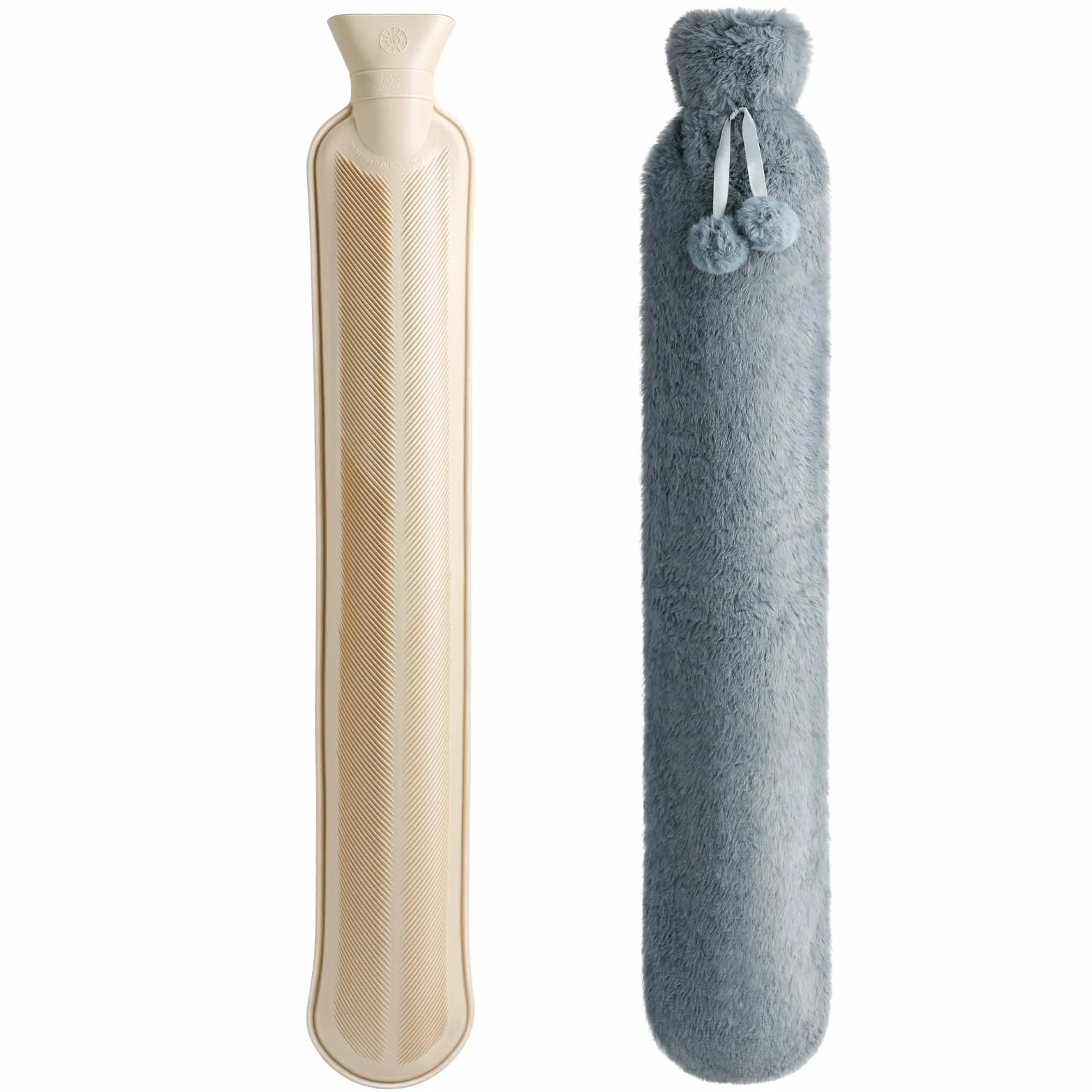 Homealexa 2L Botella de Agua Caliente Grande Larga con Funda 73 x 14cm