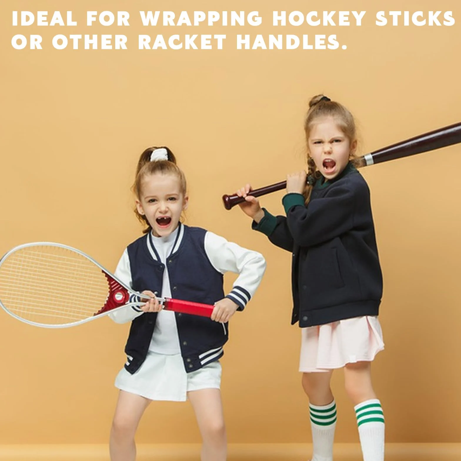 2 Rollos Cinta Hockey Antideslizante para Mango Raqueta de Hockey Sobre Hielo Cinta de Agarre, Cinta de Hockey 2,5 cm x 25 m Cinta Adhesiva Cinta para Palo de Hockey Tenis Golf (Negro,Rojo)