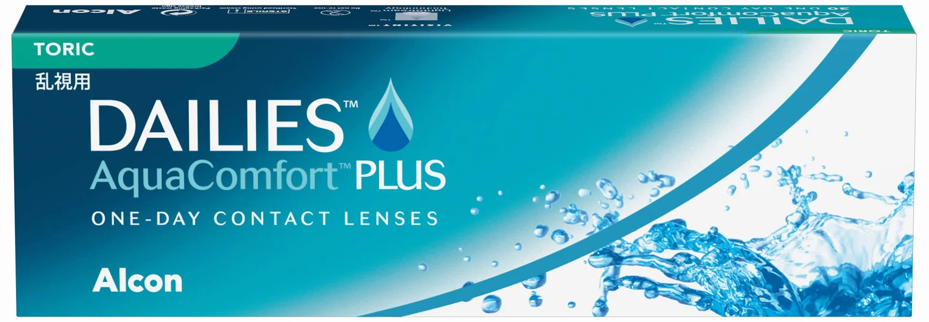 Dailies AquaComfort Plus Toric lentes de contacto diarias 30 lentes R 8.8 mm D 14.4 mm cilindro -01.75 eje 90 +01.00 dioptrías