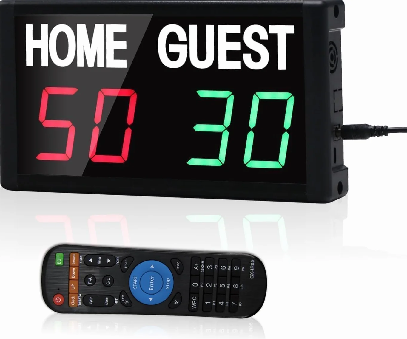 Marcador Electrónico Portátil con Control Remoto para Baloncesto, Deportiva Indoor y Outdoor