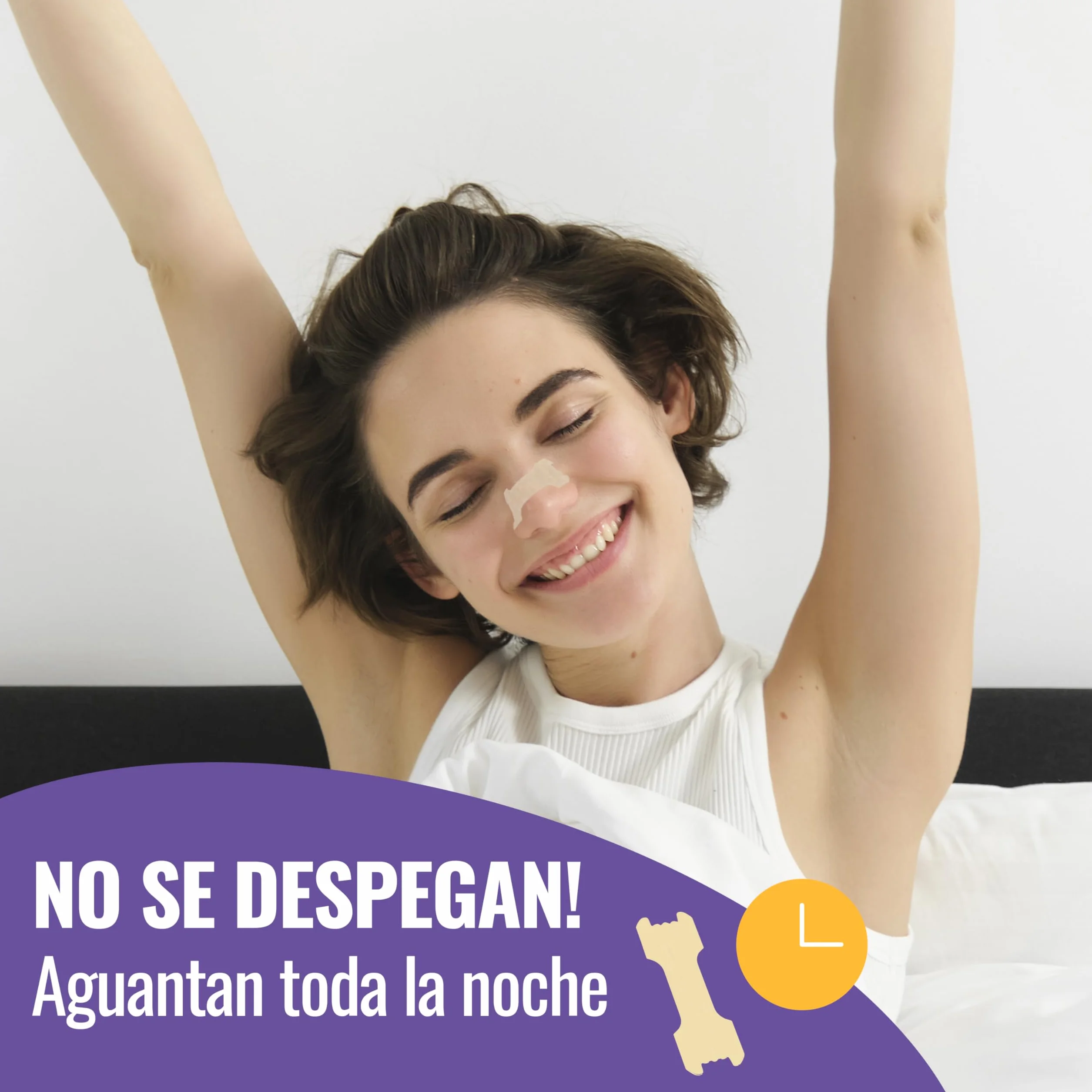 Tiras Nasales Antironquidos 60 Unidades, Nasal Strips para Respirar Mejor y Evitar Ronquidos