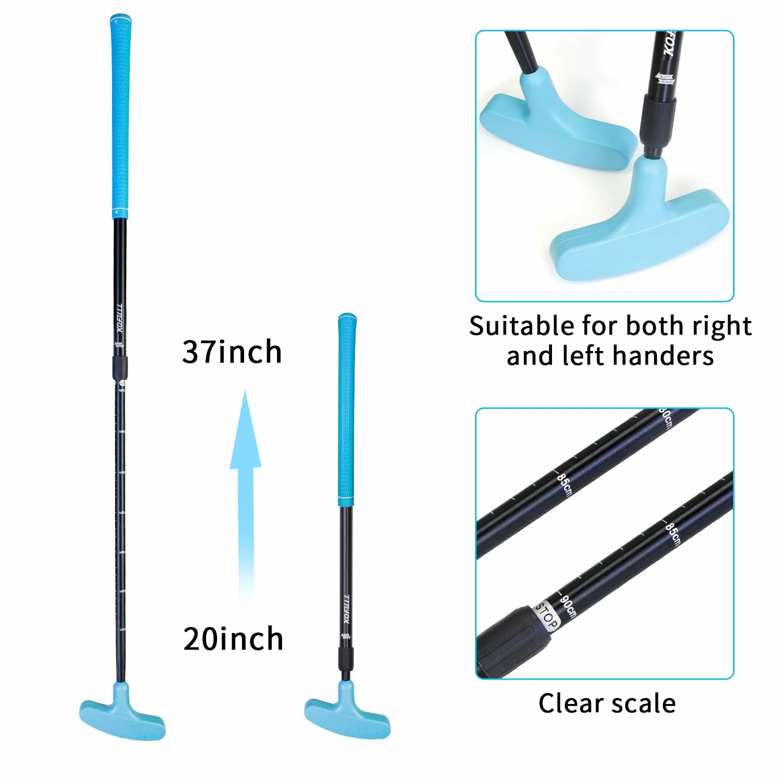 CRESTGOLF Putter de Golf Bidireccional para Hombres y Mujeres - Paquete de 2/6, Mini Putter para Diestros o Zurdos