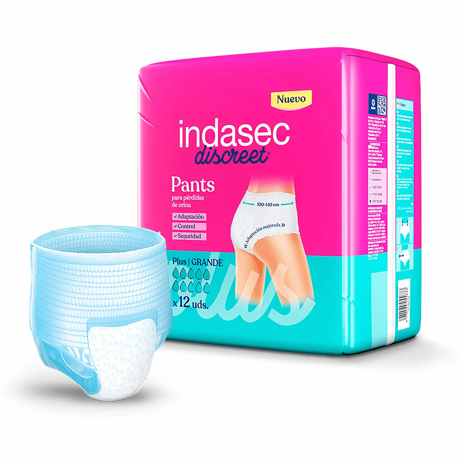 Indasec Discreet Pant Plus Grande 12 unidades