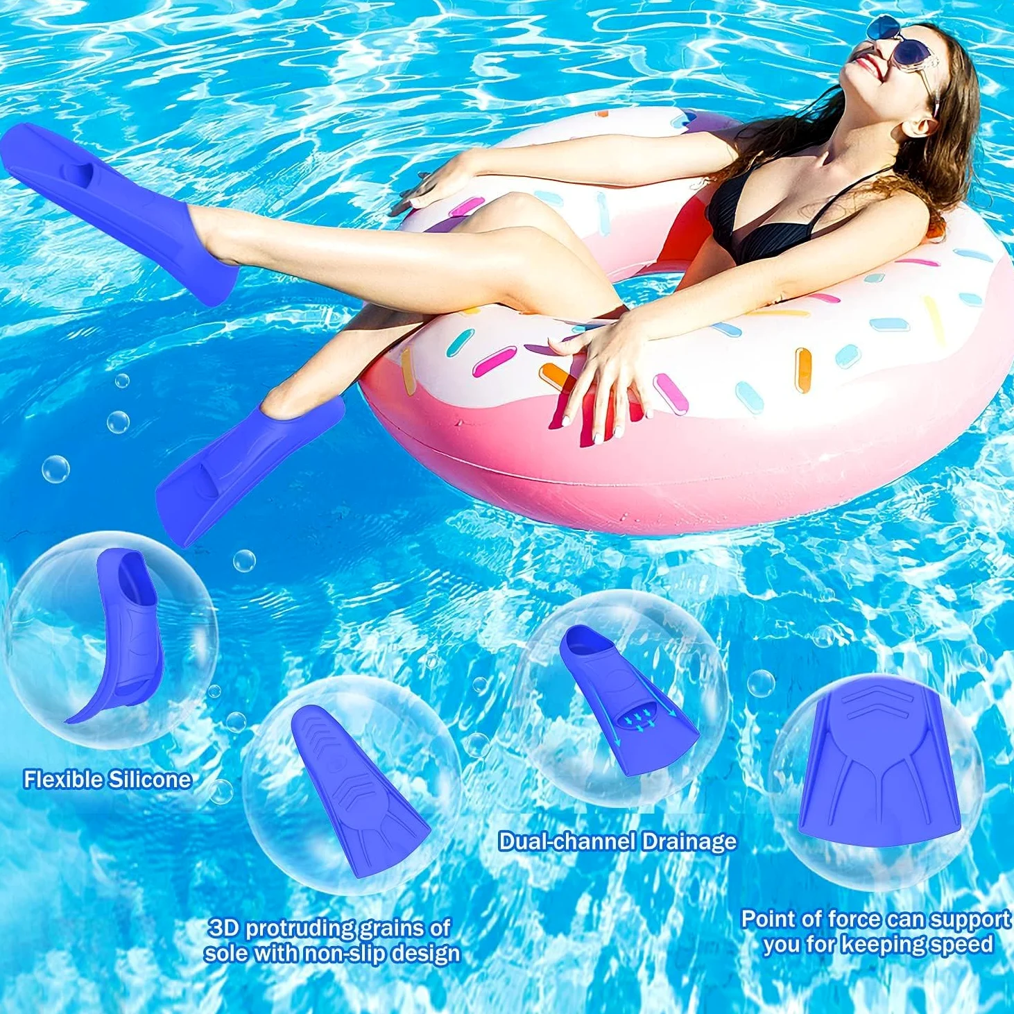 Gintenco Aletas de Buceo, Aletas de Snorkel para Hombres y Mujeres,Freediving y Pesca submarina, Unisex Adulto