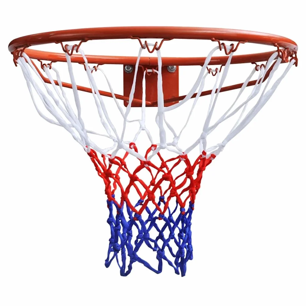 vidaXL Aro de Baloncesto con Red de Acero Naranja 45 cm Canasta de Basket