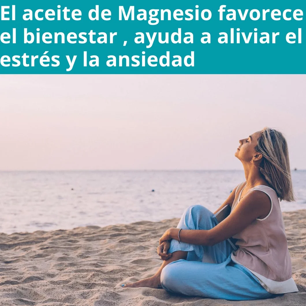 Aceite de magnesio Spray 100% Puro 100 ml Botella de vidrio con dosificador spray