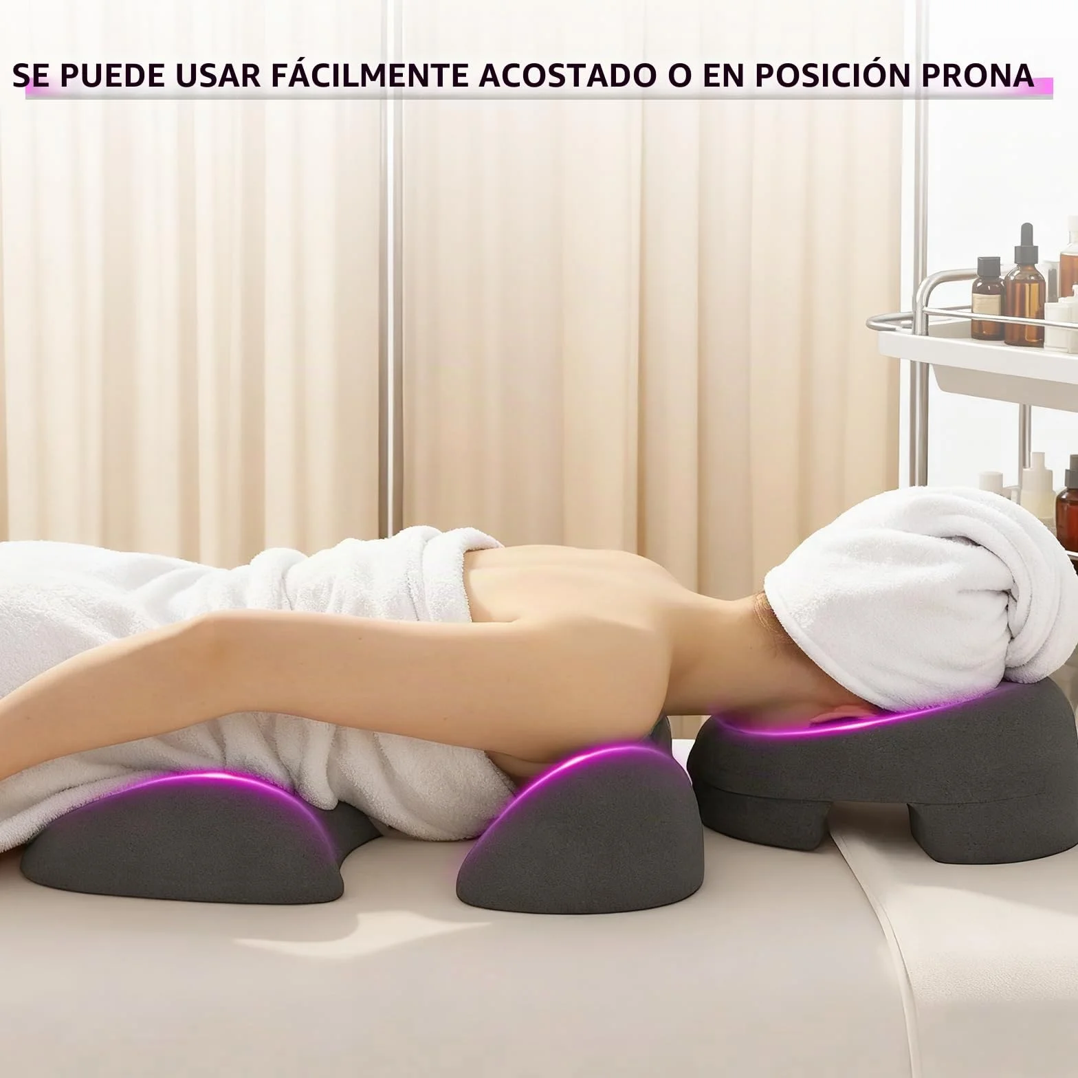 JAOGAUS Almohada de Masaje Facial, Almohada de Soporte para el Pecho, Almohada de Cama Facial, Almohadilla de Soporte para Salones de Belleza, para Dormir Adecuada para Salones de Belleza o SPA