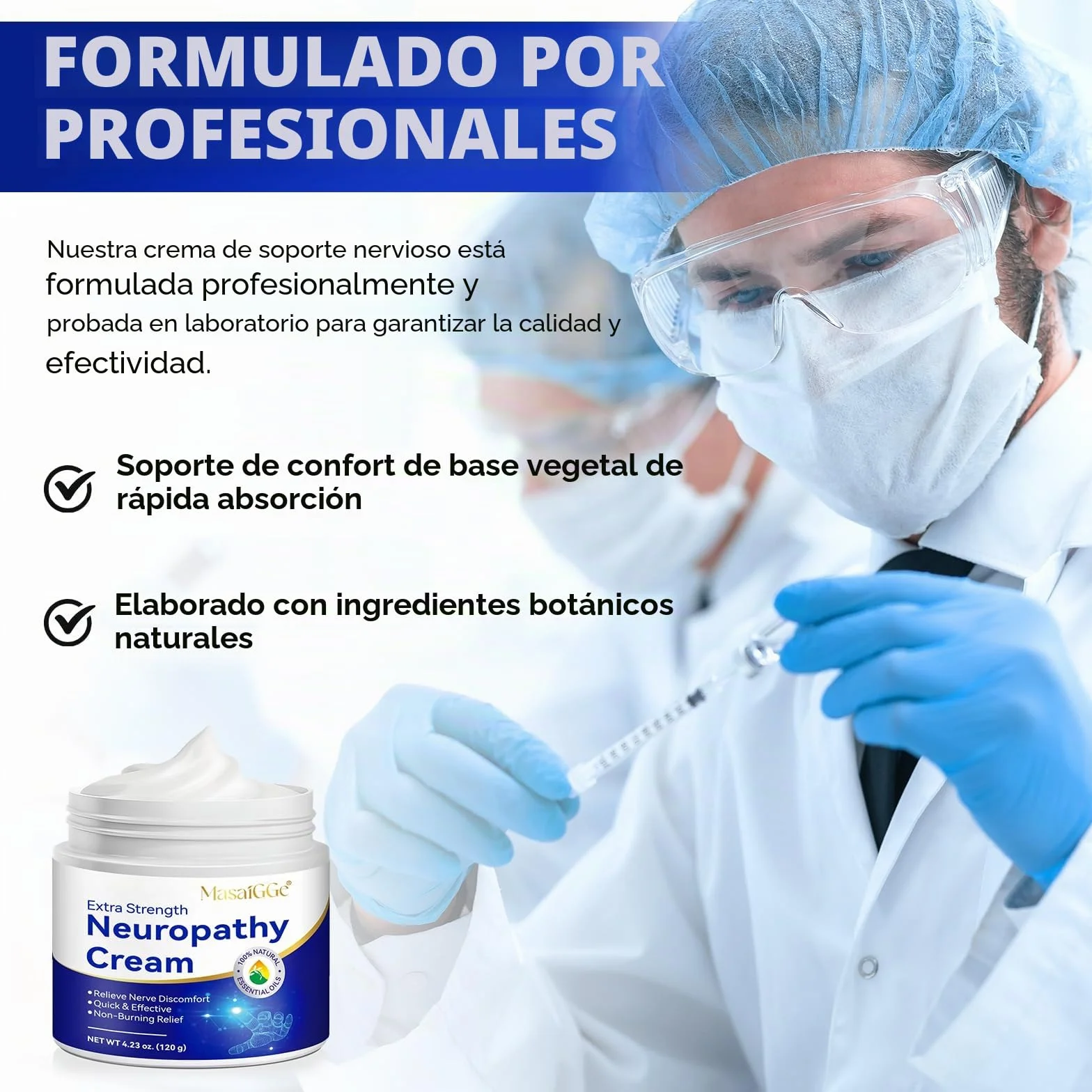 Crema para Neuropatía 120g Alivio Dolor Nervioso Reduce Hormigueo Entumecimiento con Árnica Aloe Vera y Vitamina B6