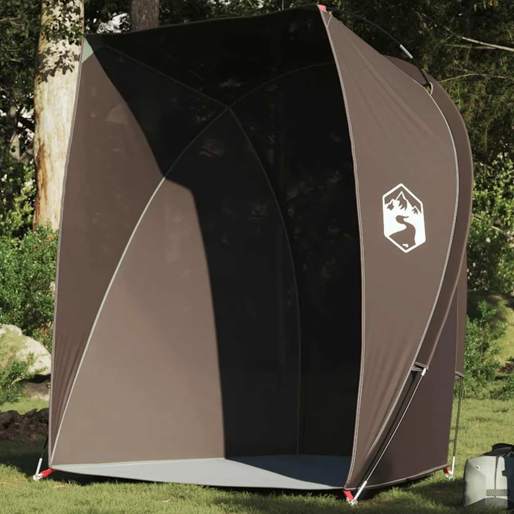 Tienda de pesca marrón impermeable de poliéster 185T con revestimiento de poliuretano, 150 x 100 x ligera, para camping, pesca al aire libre, con bolsa de transporte, resistente al viento