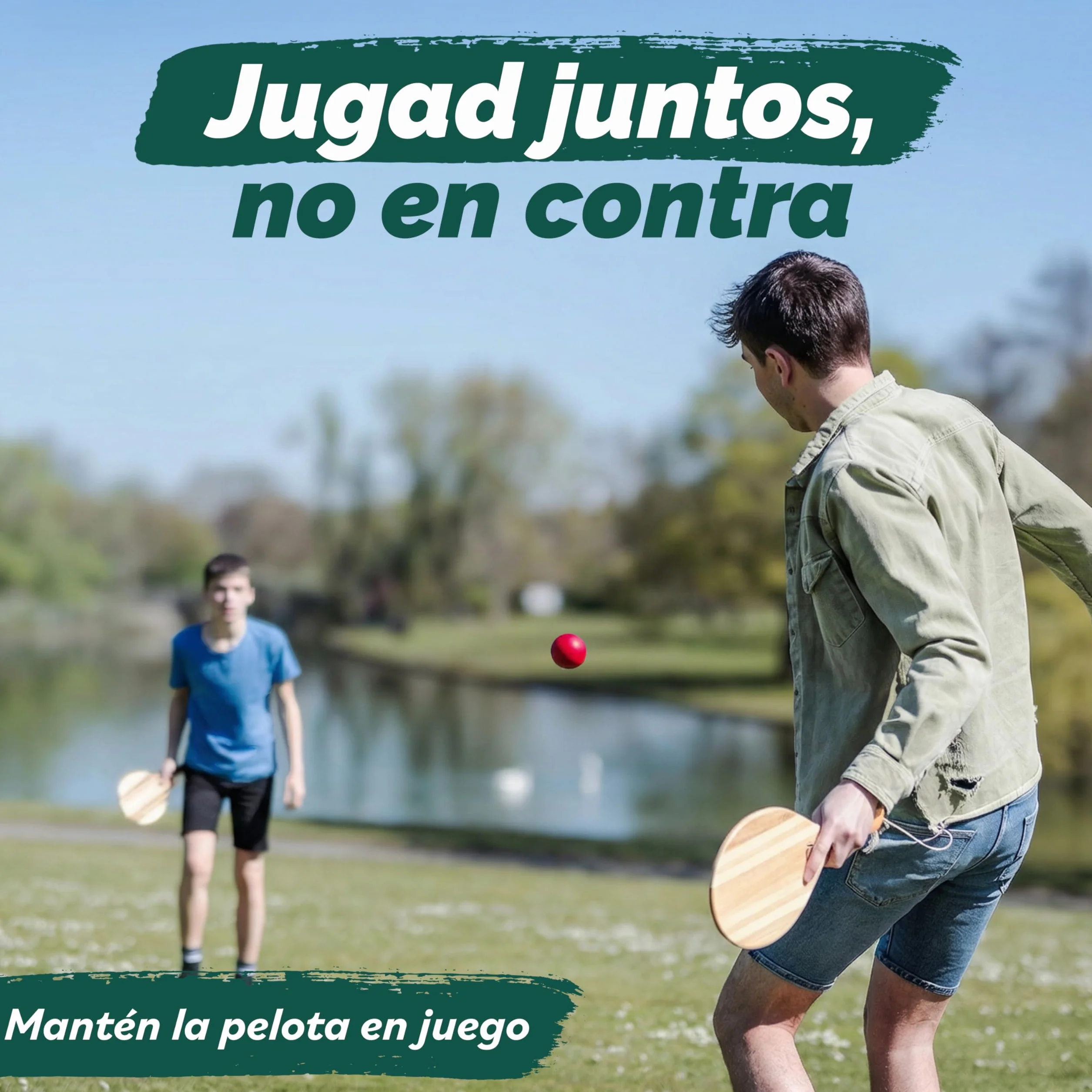 Set de Palas de Playa Premium Frescobol Palas de Madera Hechas a Mano con Bola y Funda