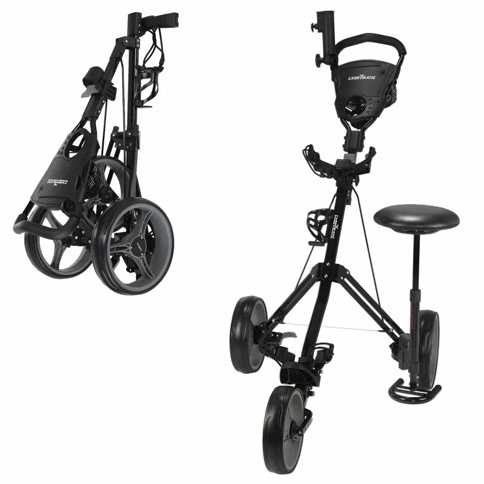 Golf X-Treme Carrito de Golf 3 Ruedas con Asiento Negro/Gris