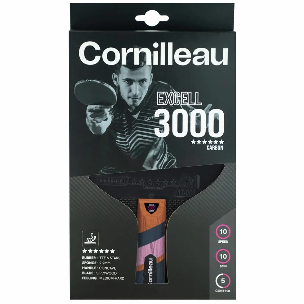 Cornilleau Excell 3000 Carbon Raqueta de ping pong
