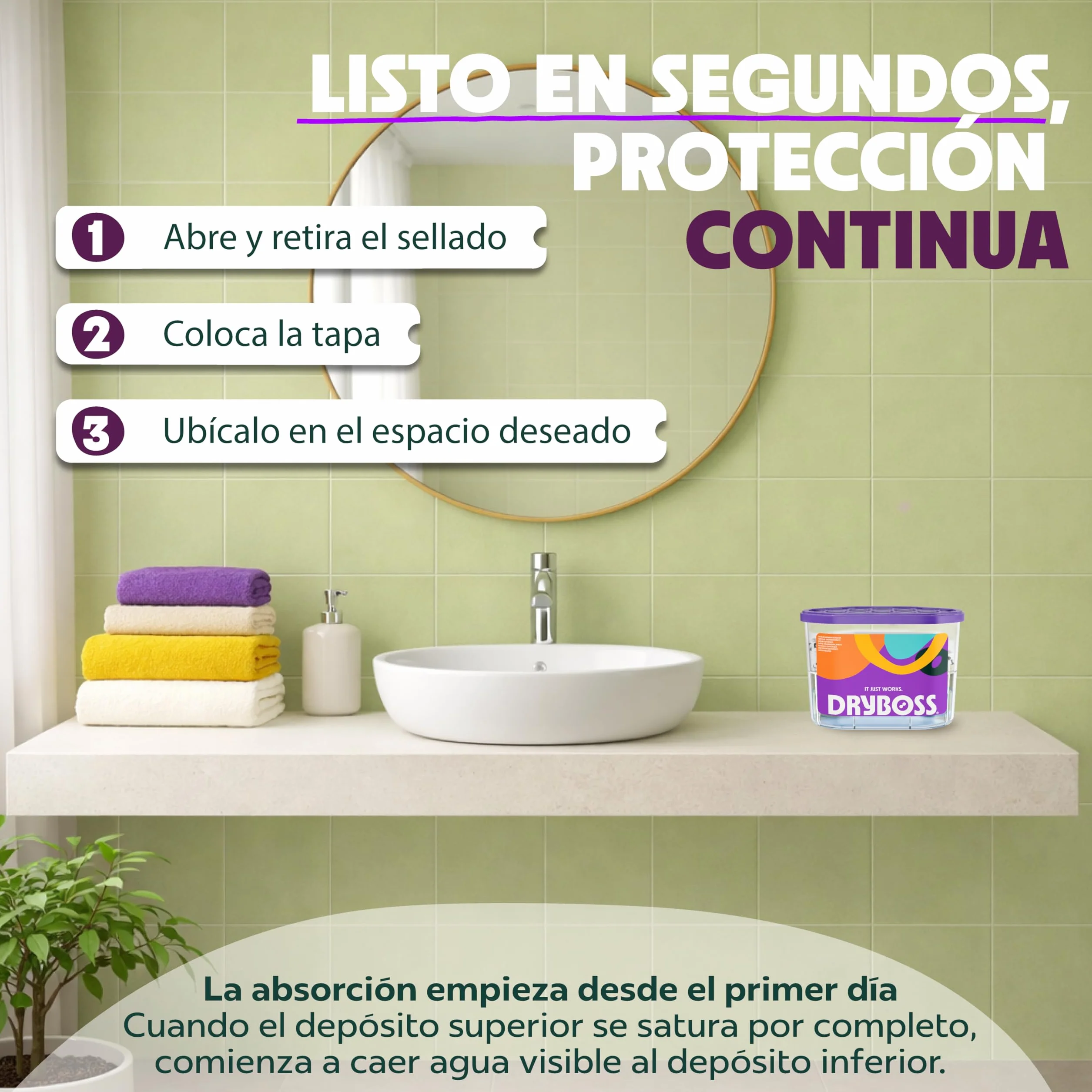 Deshumidificador Absorbente Anti Humedades Pack x 6 para Armarios, Cajones, Habitacion, Coche