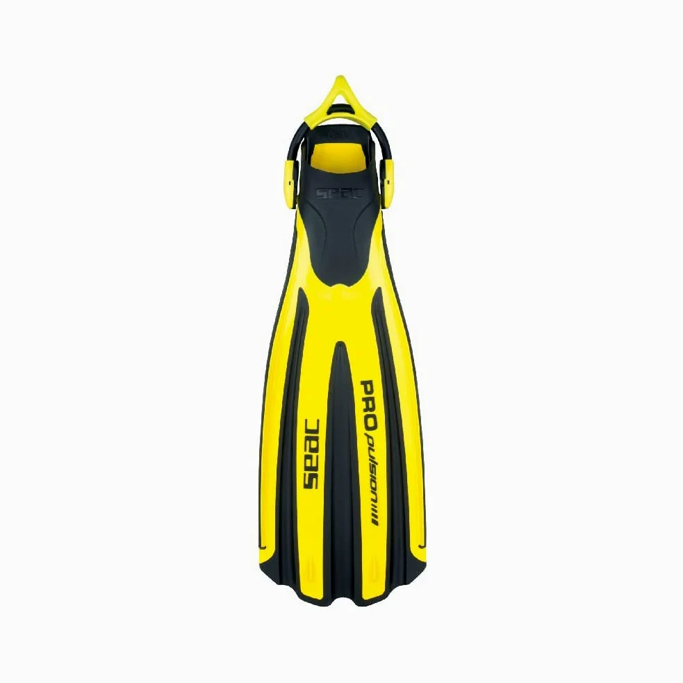 SEAC Propulsion S - Aletas de Buceo con talón Abierto y Correa para Cabestrillo - Fabricado en Italia
