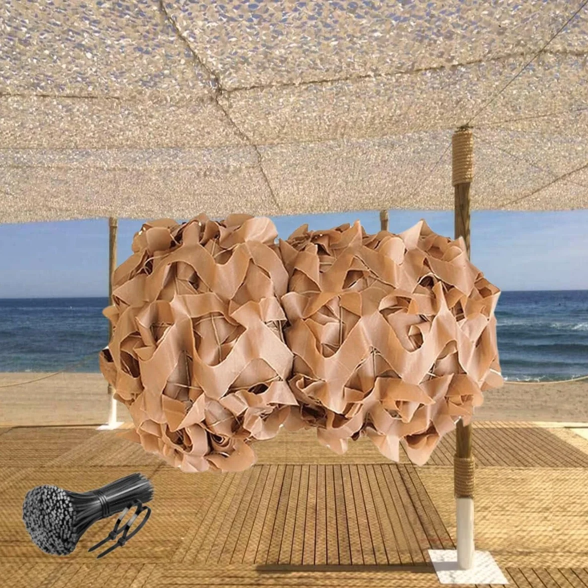 Genérico Red De Camuflaje, Red De Sombra Exterior para Caza, Protección Solar, Camping, Paisaje Forestal, Jardín, Fiesta, Decoración(4x20 M)