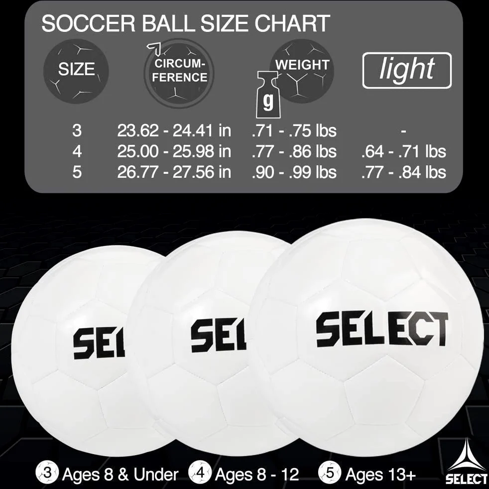Select Club DB V22 Soccer Ball, White/Green, Size 5