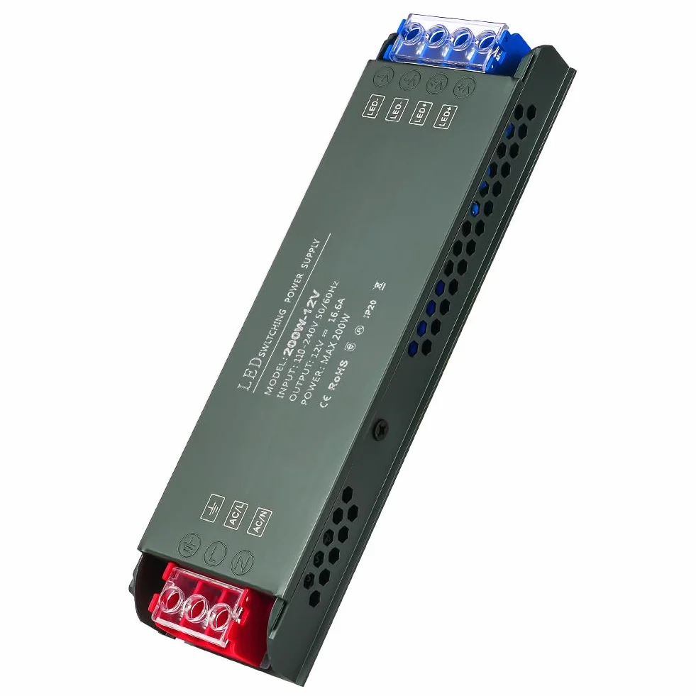 URAQT Transformador 220V a 12V 200W 16,6A Fuente Alimentación Voltaje Constante para Tira LED