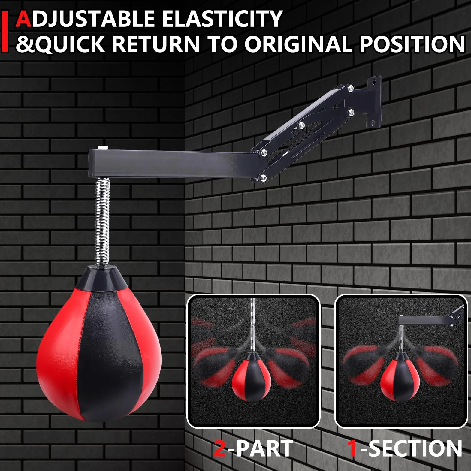 Bolas de velocidad de boxeo, bolas de expansión, bolas de velocidad ajustables para colgar en la pared, bolsa de boxeo para adolescentes y adultos para entrenamiento en el gimnasio en casa, del