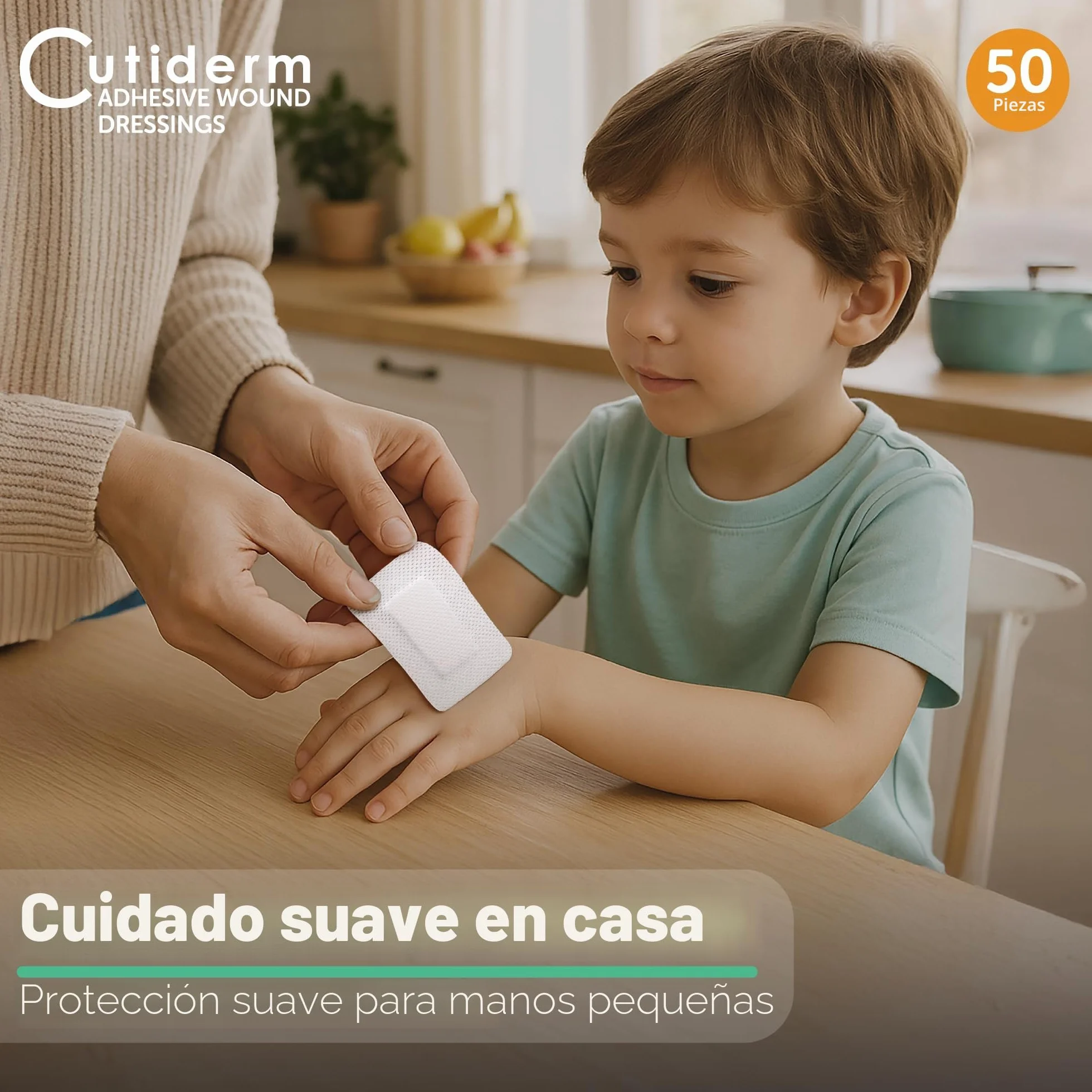 Cutiderm Apósito adhesivo estéril para heridas 5 cm x 7,5 cm caja 50