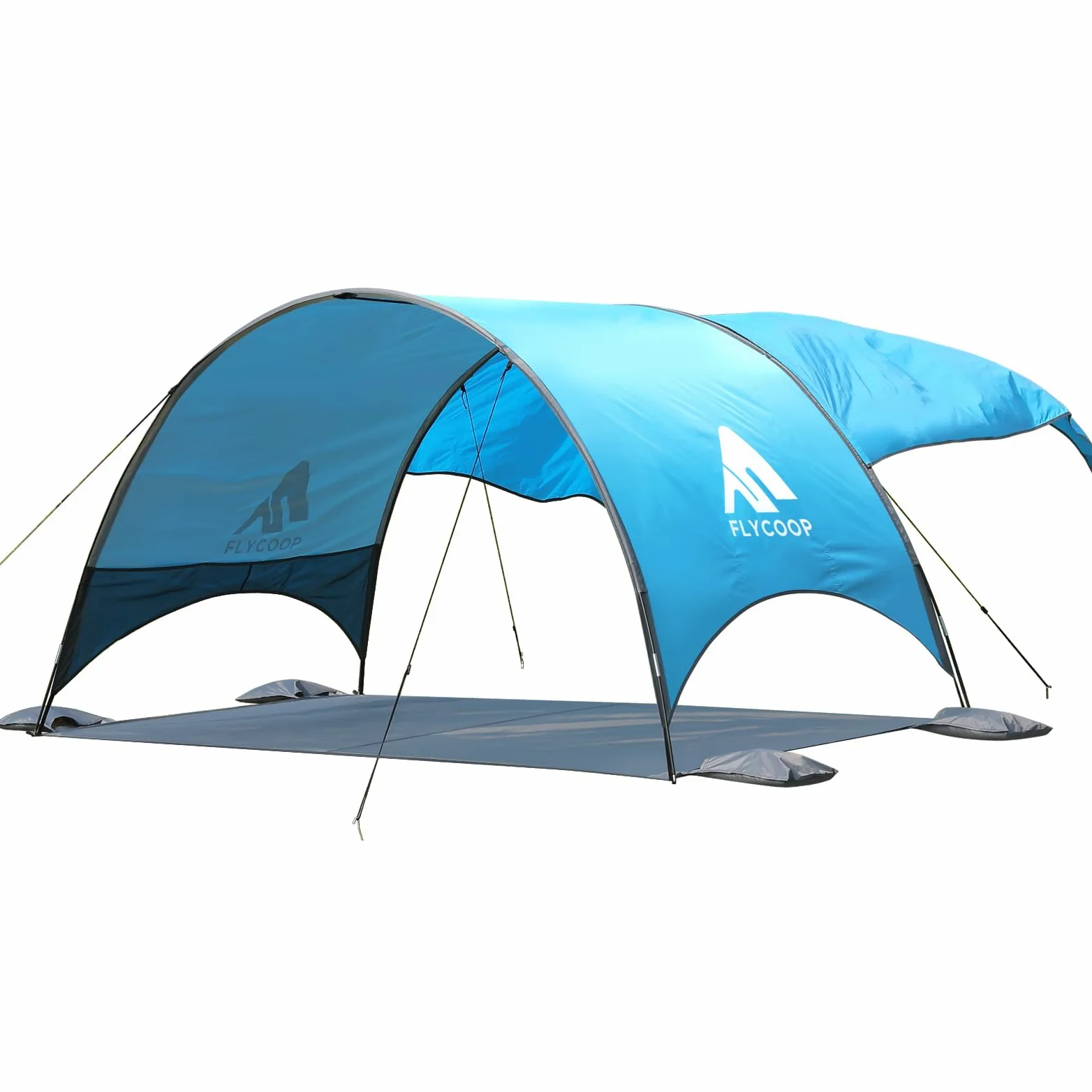 Sombrilla de Playa Mejorada 2026 con protección UV UPF 50+, toldo Compacto y portátil con ventilación de 360°, Cuerdas de Viento y estacas, Familia, Viajes, Patio, Sombra de Parque