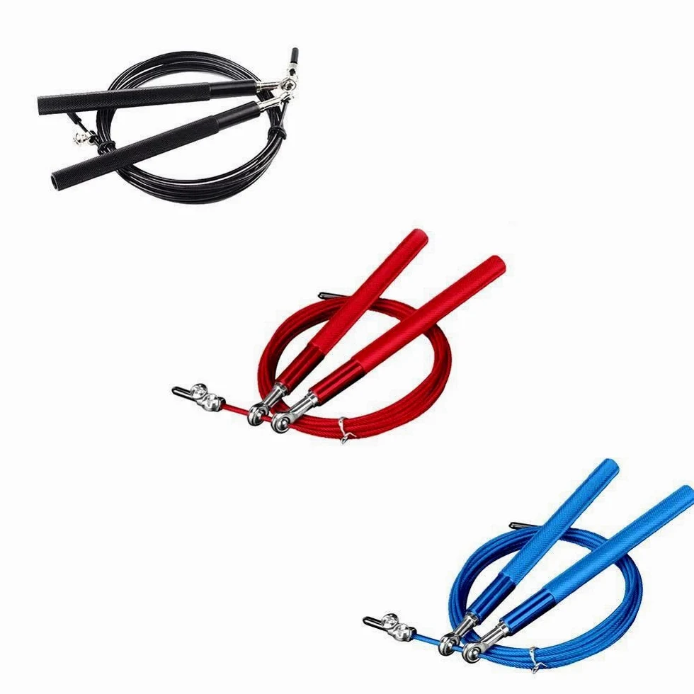 XIANGFATS Cuerda Saltar Ajustable de la Cuerda de Acero de Alta Velocidad de Salto Doble rodamiento Gimnasio comba de Saltar la Cuerda Ejercicio Fitness Equipment Saltar la Cuerda (Color : 2)