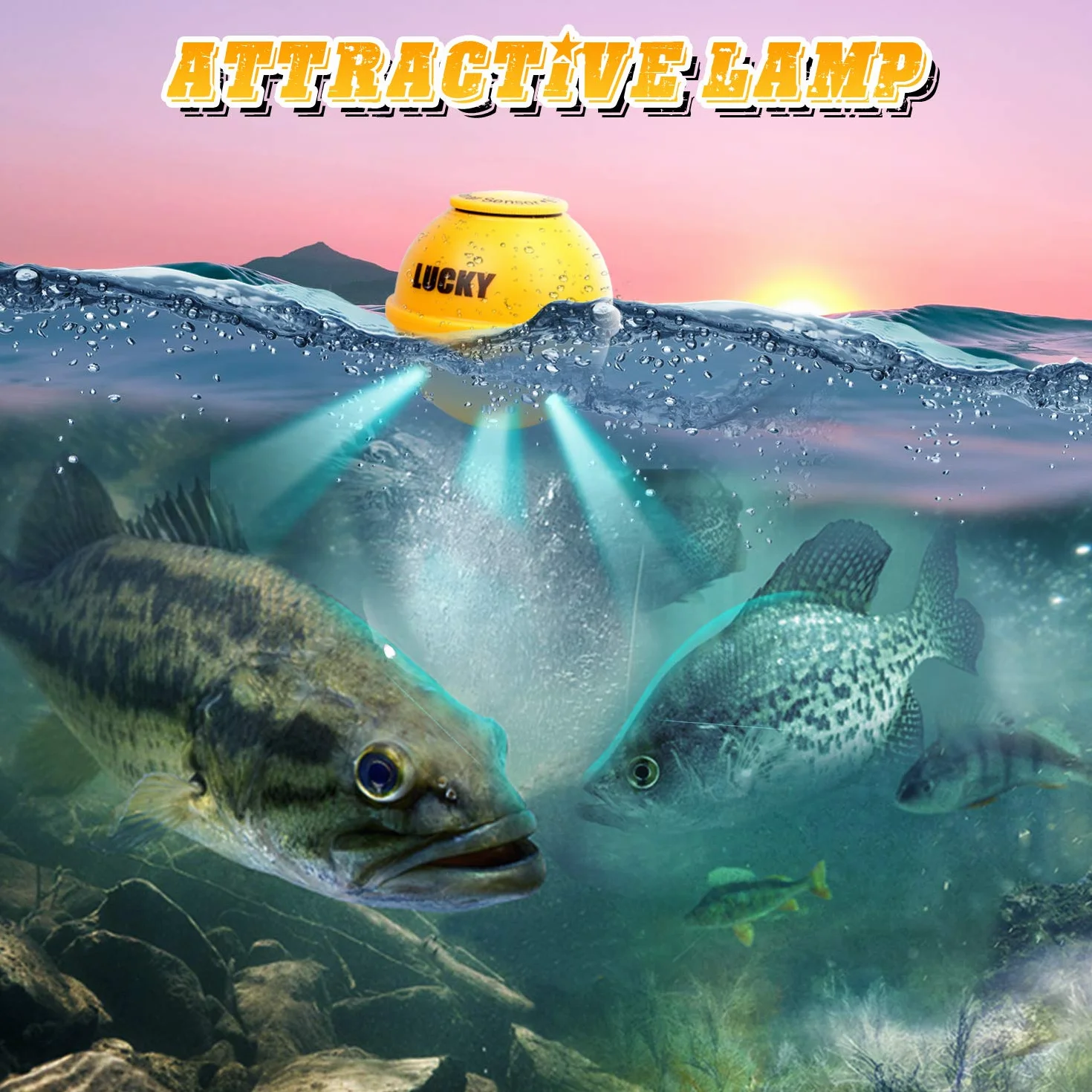 LUCKY Buscador de Peces Sonar portátil Buscadores de Peces de Pesca de Profundidad de Barco Portátil Impermeable Buscador de Pesca inalámbrico Transductor de Kayak para la Pesca en Hielo