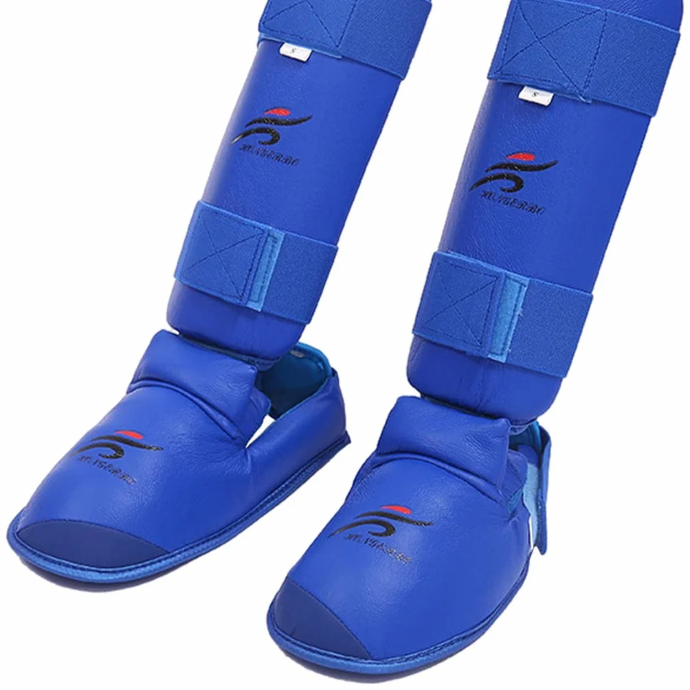 Espinilleras | Protectores de piernas de MMA para Kickboxing Boxeo en Tailandia Thai Karate Artes Marciales | Protección para pies y Empeine de