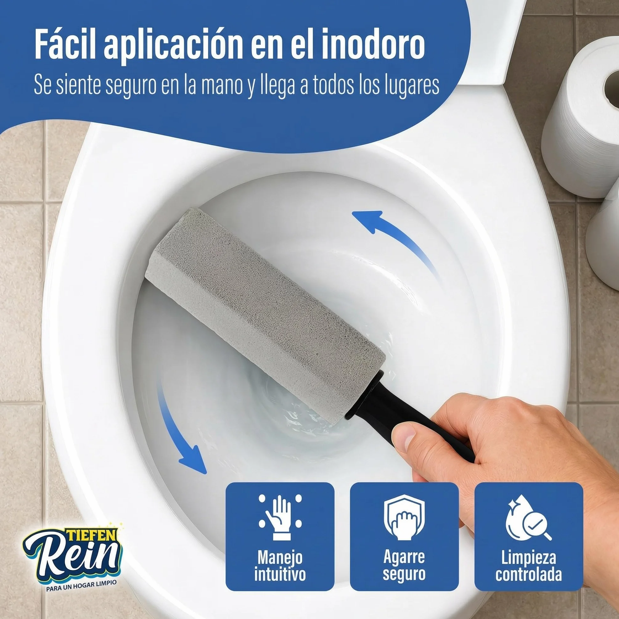 Piedra Pómez WC Profesional 4x – Piedra Pómez para Limpieza contra Cal y Manchas