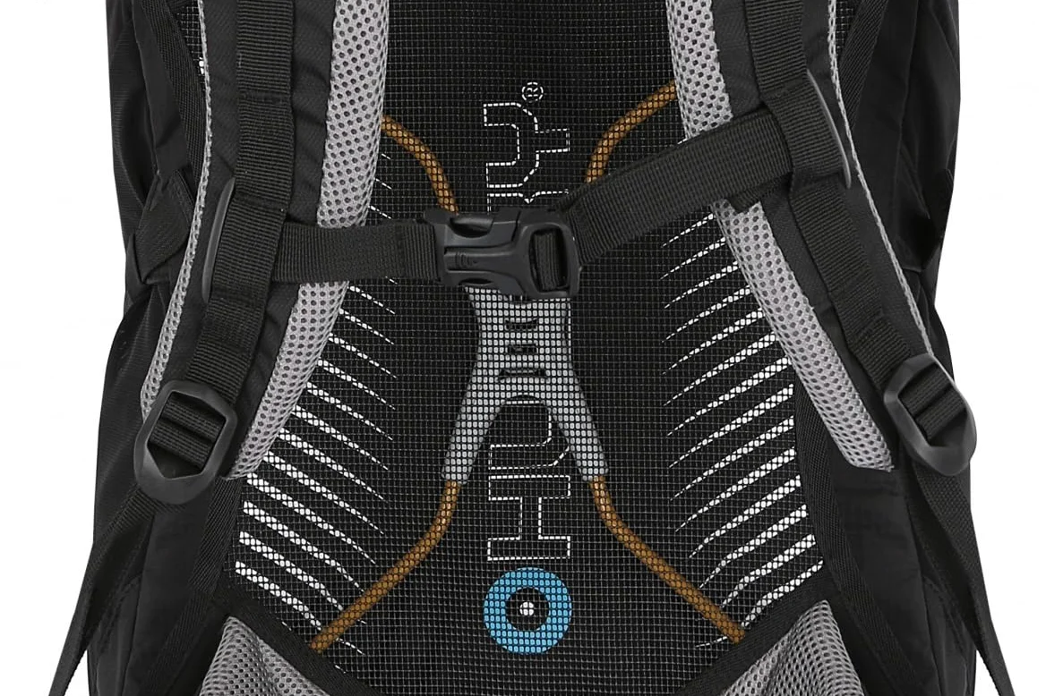 Husky Mochila de 40 l, ligera, resistente e impermeable, con mucho espacio de almacenamiento, sistema de confort y funda para lluvia para senderismo, senderismo y viajes, Negro , 40L, Para exteriores