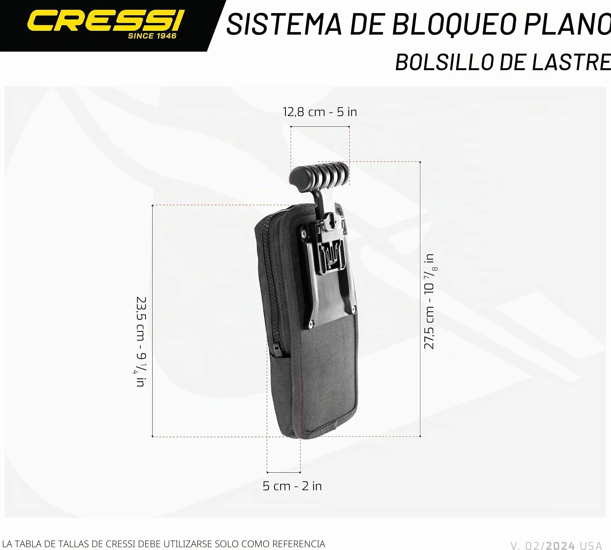 Cressi Bolsillos con Peso para Chaqueta
