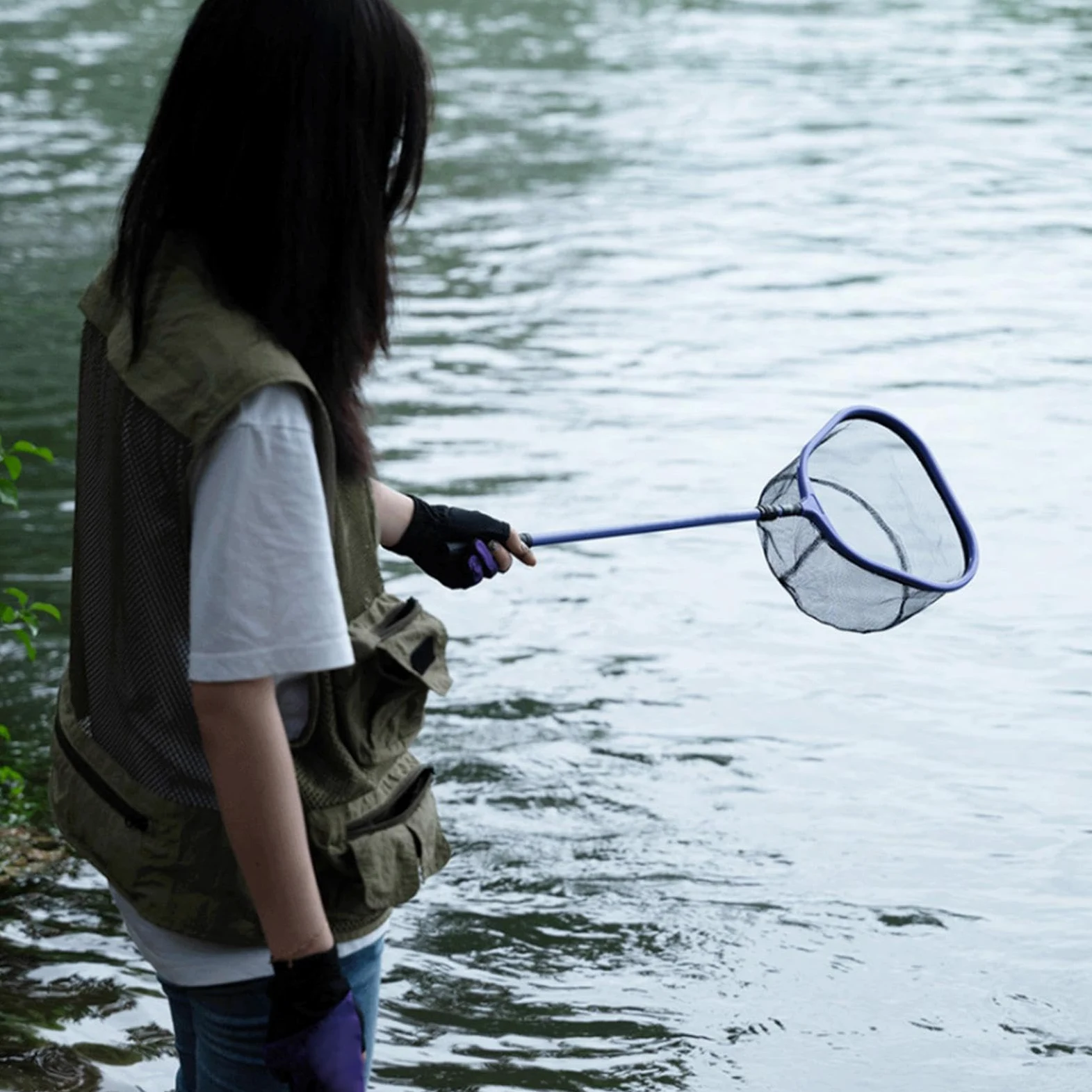 Red De Pesca Extensible Equipo Telescópico De Malla Para La Captura Con | Salabardo De Malla Ligero Apto Para Trucha Bass Bagre Senderismo Kayak, Embarcación Lagos Y Aguas Saladas