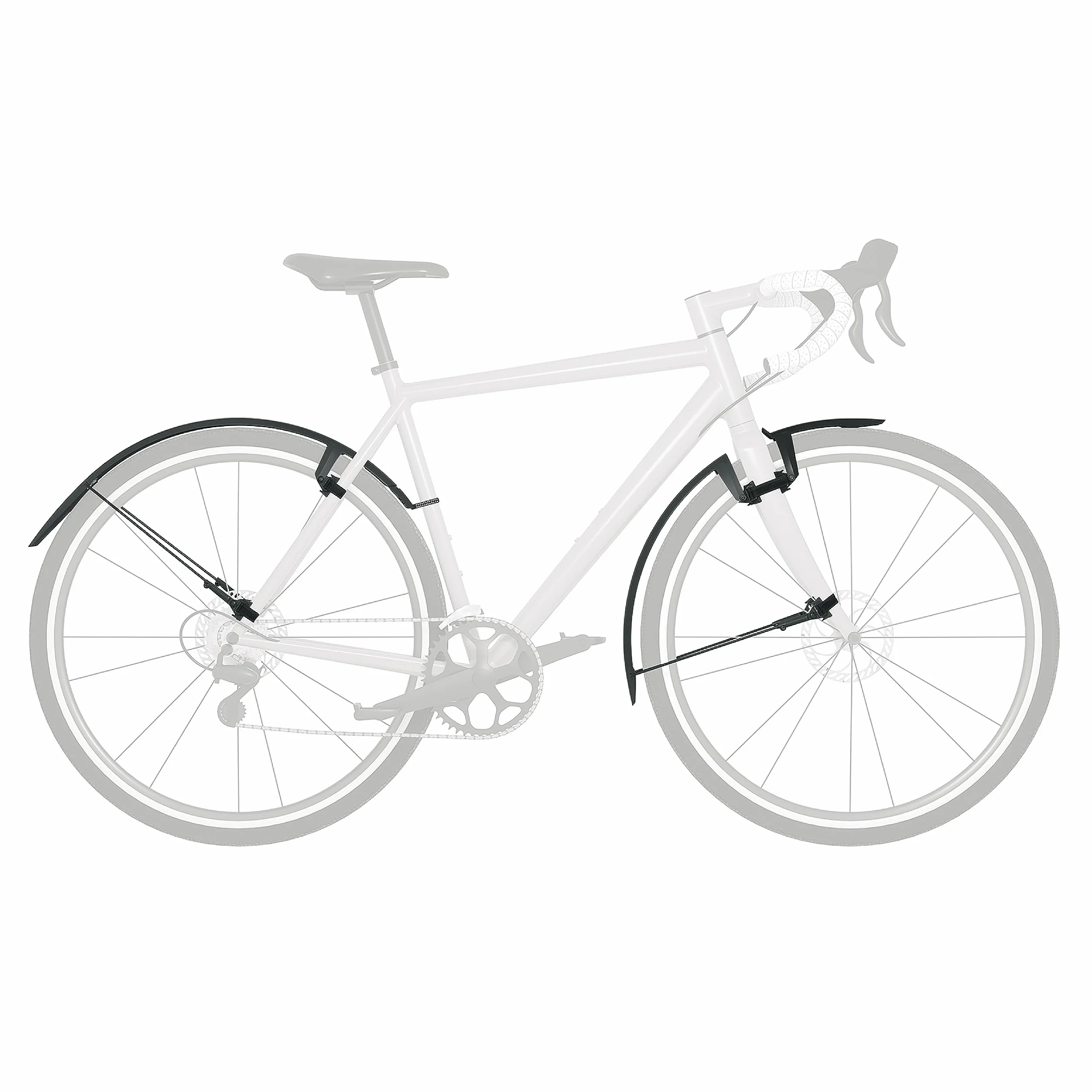 SKS Germany SPEEDROCKER Set Juego de Guardabarros con puntales (para Bicicletas de Grava, ciclocross y de Carretera; función de Doble alerón; Perfil de extensión Extensible)