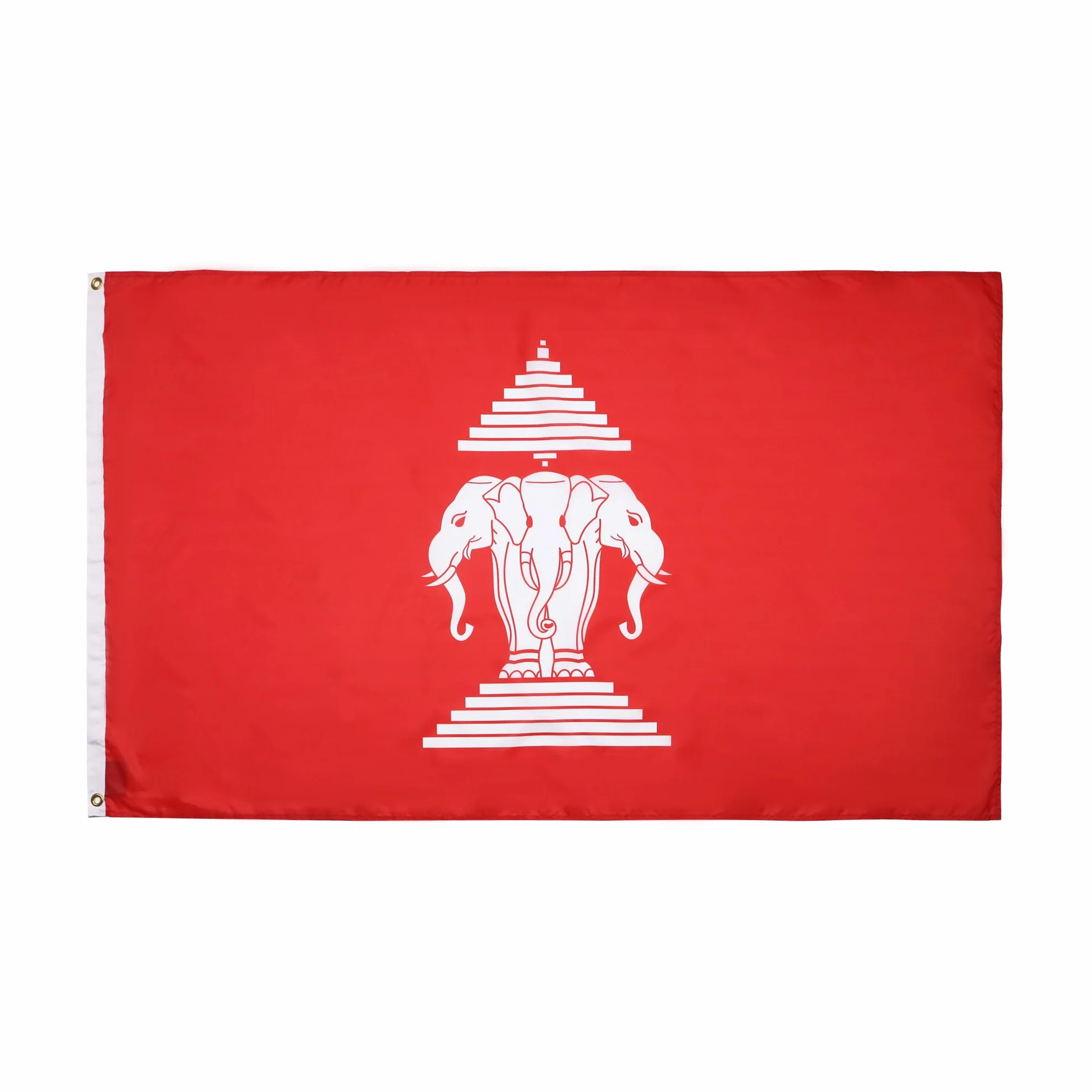 AZ FLAG - Bandera Laos Antigua - 150x90 cm - Bandera Laosiana Antigua 100% Poliéster Con Ojales de Metal integrados - 110g - Colores Vivos Y Resistente A La Decoloración