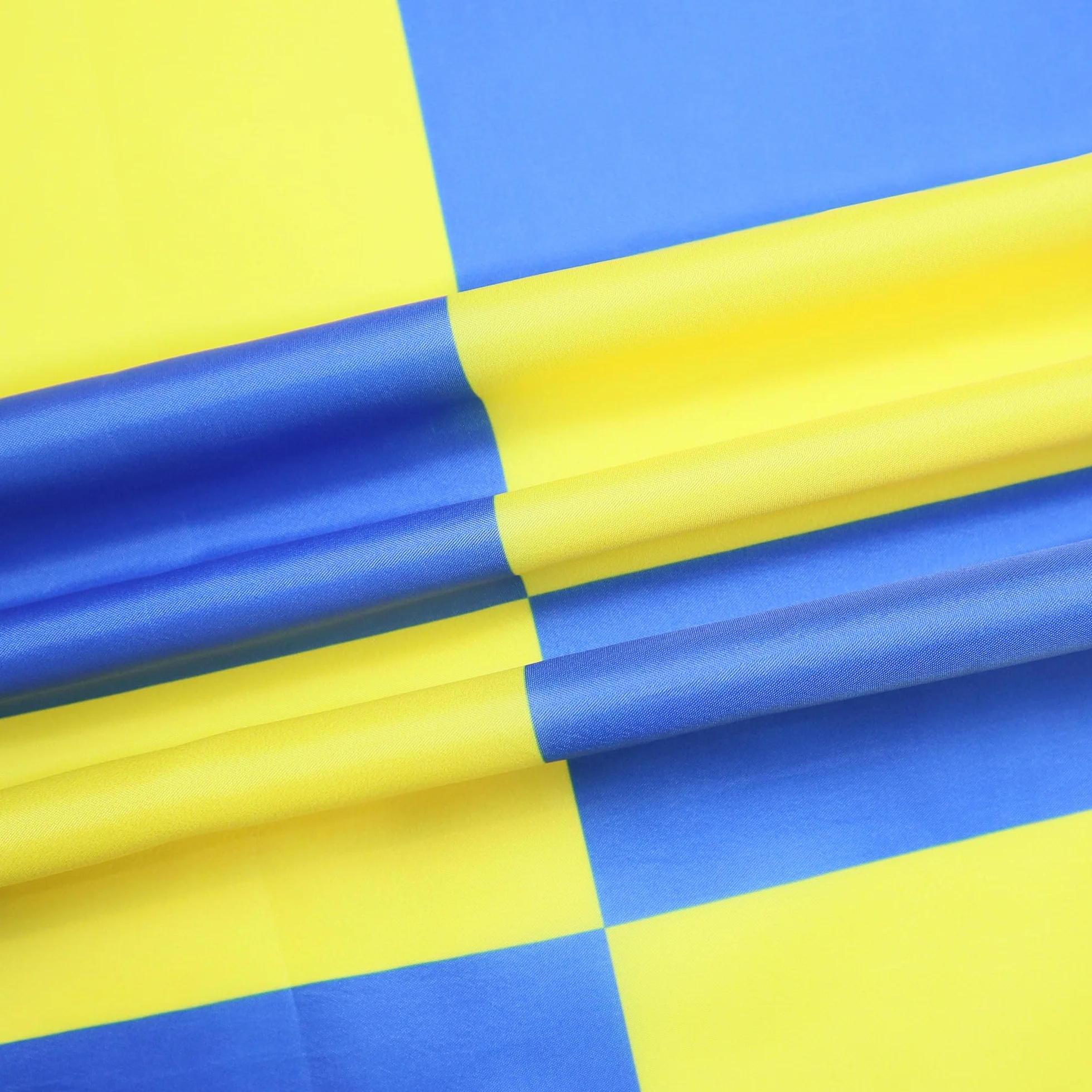 AZ FLAG Bandera A Cuadros Azules Y Amarillos 150x90cm - Bandera de Carreras AUTOMOVILES - Azul Y Amarillo 90 x 150 cm