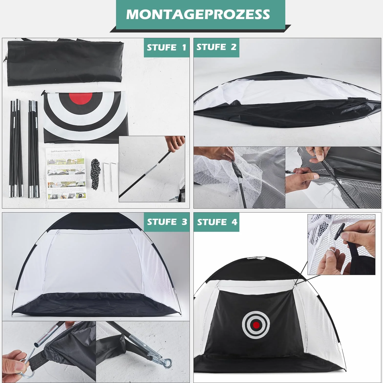 TUKAILAi Red de golf plegable de 10 x 7 pies, red de golf portátil para jardín, interior y exterior, red de práctica de golf para interior, exterior, patio trasero, red de práctica de golf todo en 1