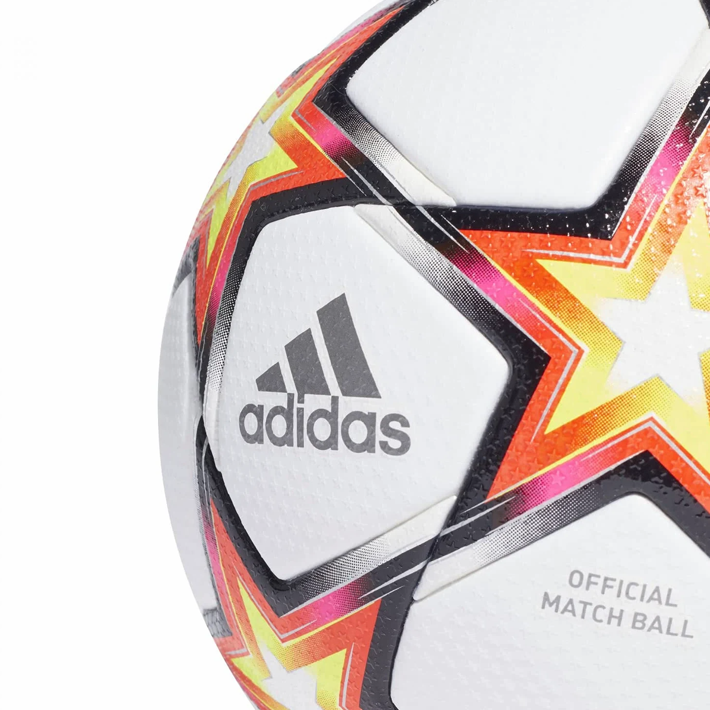 Adidas GU0214 UCL Pro PS Recreational Soccer Ball Unisex Top:White/Solar Red/Solar Yellow/Black Bottom:Shock Pink F18/SILVER Met./Iron Met. 5