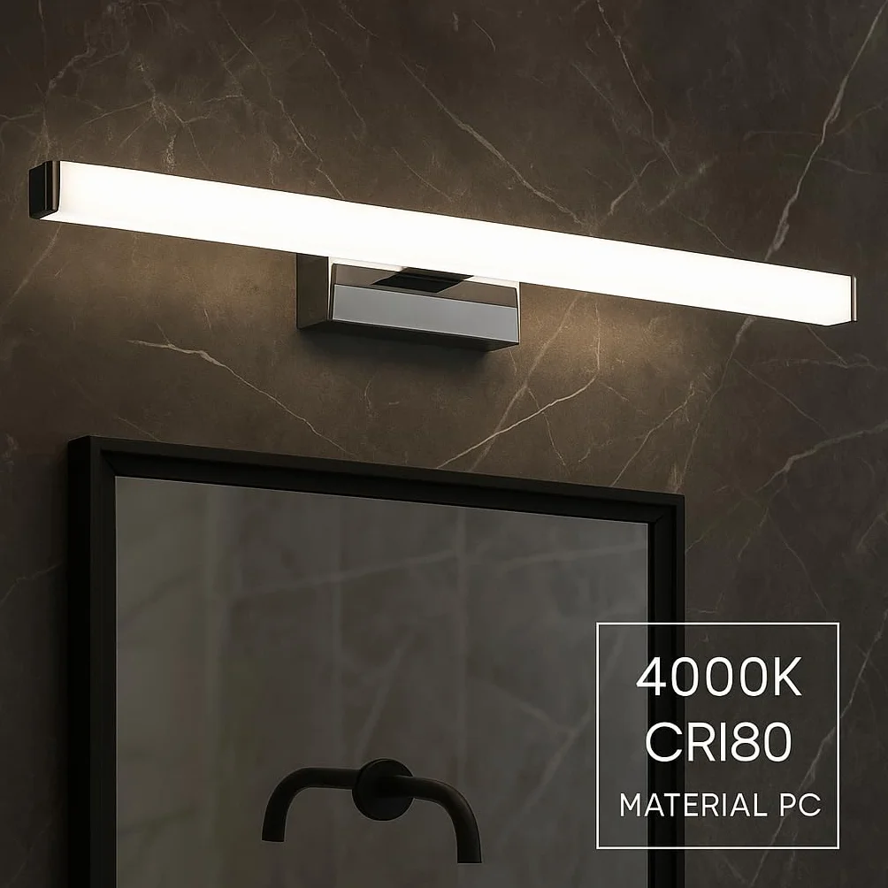 Ledme Lámpara de Espejo Baño LED 9W 60cm 900lm Blanco Neutro 4000K IP44 LM6122