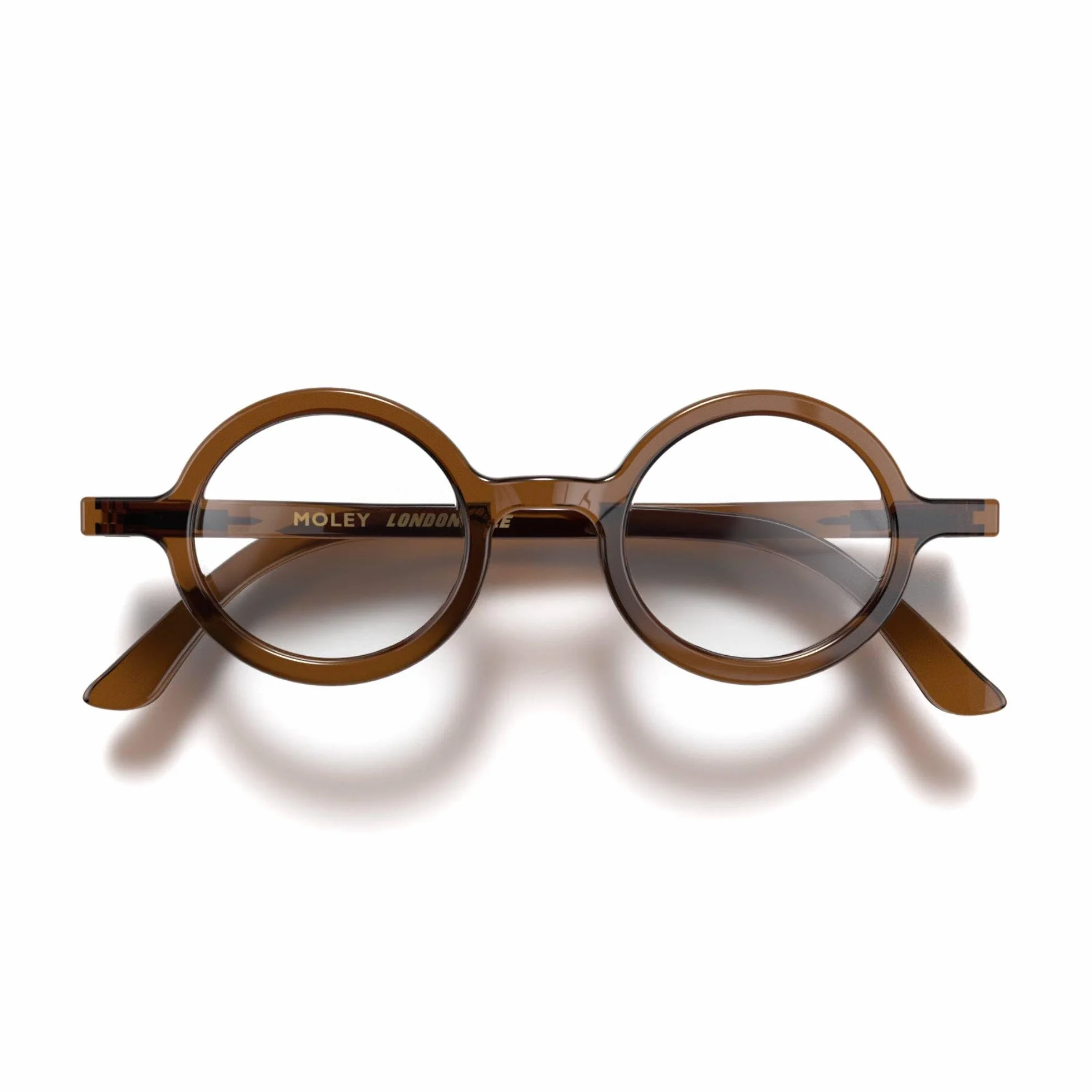 LONDON MOLE® Moley gafas de lectura redondas con bisagras de resorte