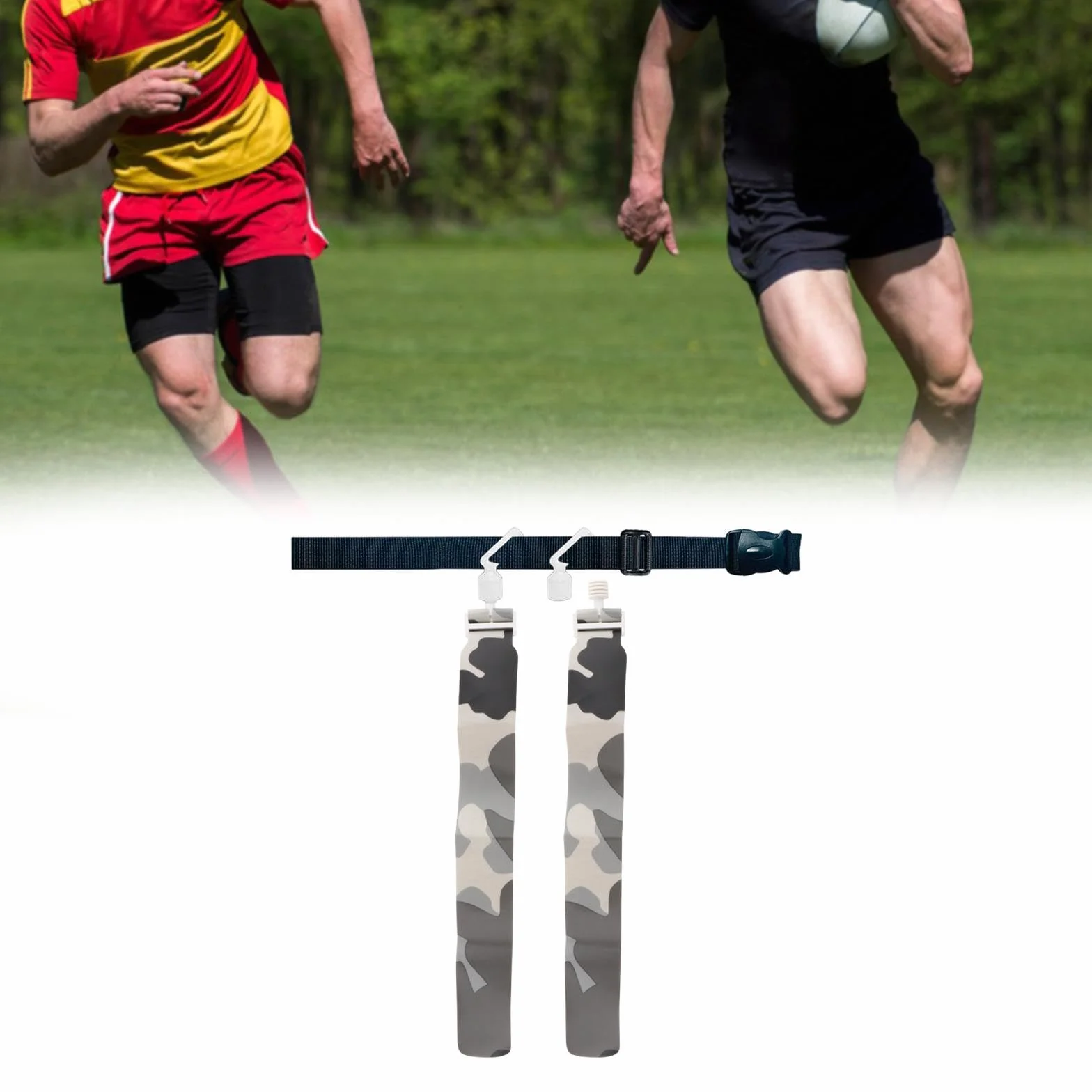 Rugby Tag Belt Flag Football Bann Flag Competition Accessors Accesorios PLAYORES COMPAÑADA Correa de LA Cinta DESCATABLE