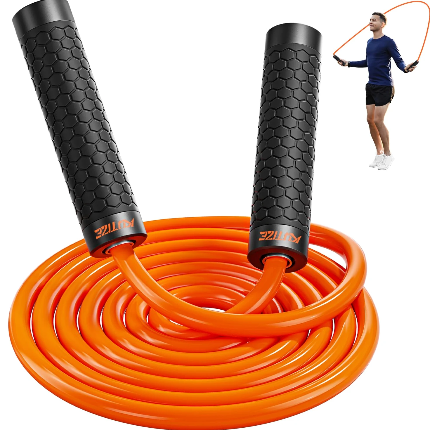 Cuerda de saltar, equipo de entrenamiento de gimnasio en casa, cuerda de saltar pesada para hombres y mujeres, cuerdas de saltar pesadas ajustables de 1 libra para fitness en casa, mejora la velocidad