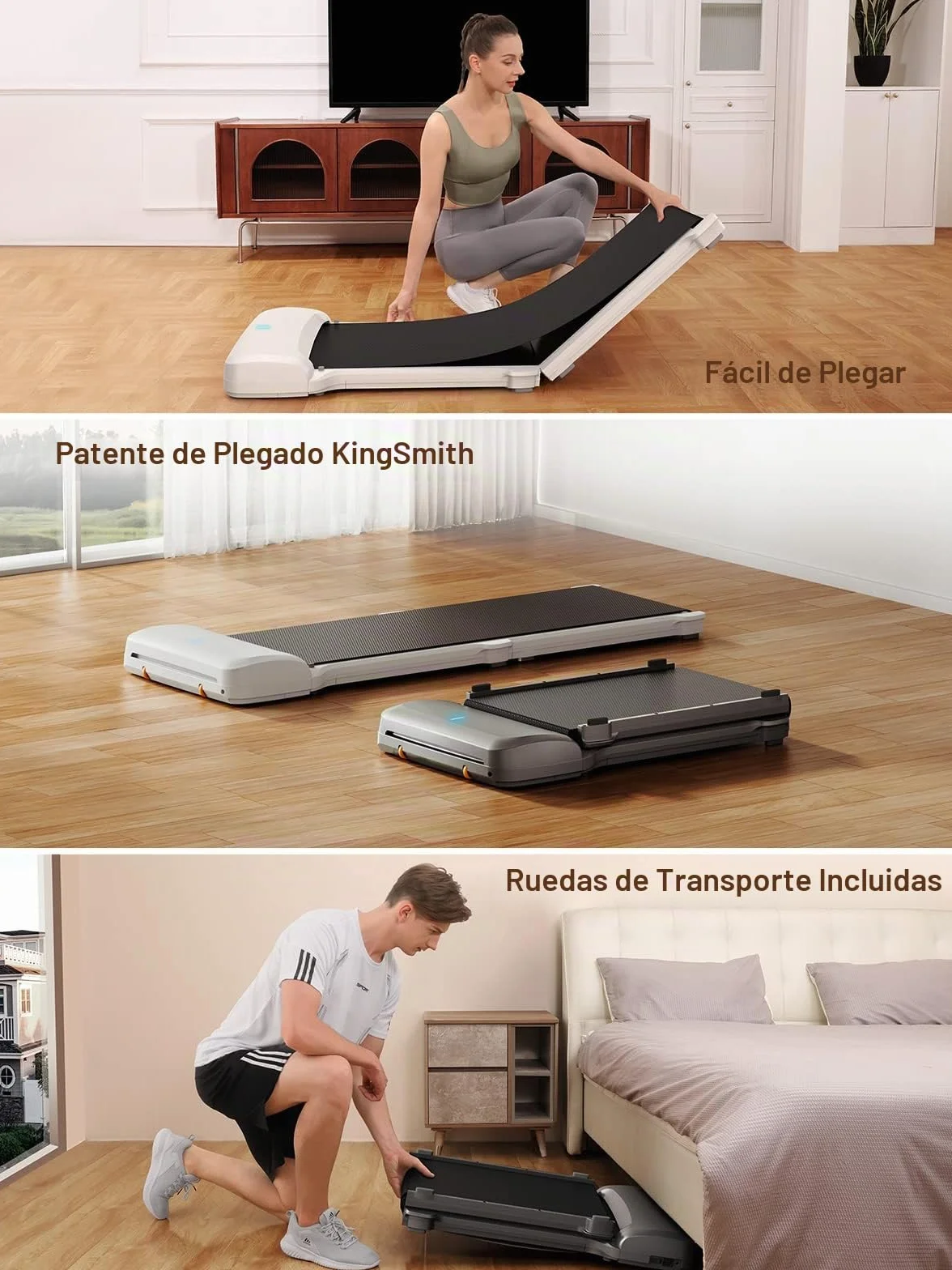 WalkingPad C1 Cinta de Andar Plegable de 6km/h, 746w, Cinta de Correr Compacta y Plana para Ejercicios en casa