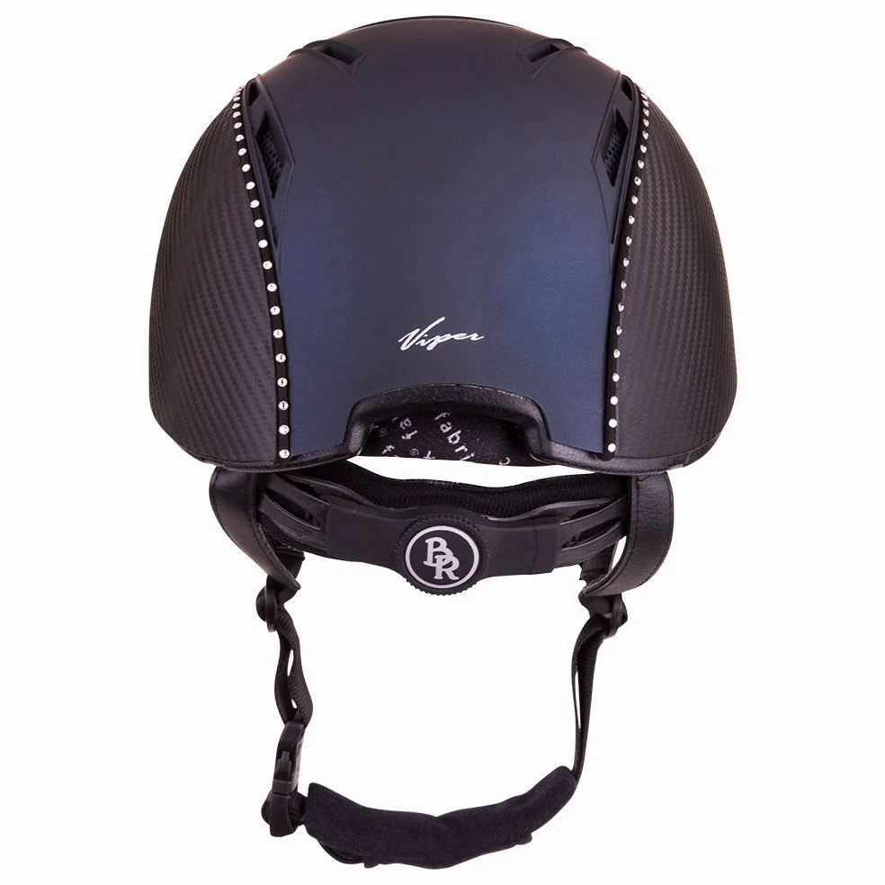 BR Viper Patron Carbon Swarovski VG1 - Casco de equitación con ventilación (57-61)