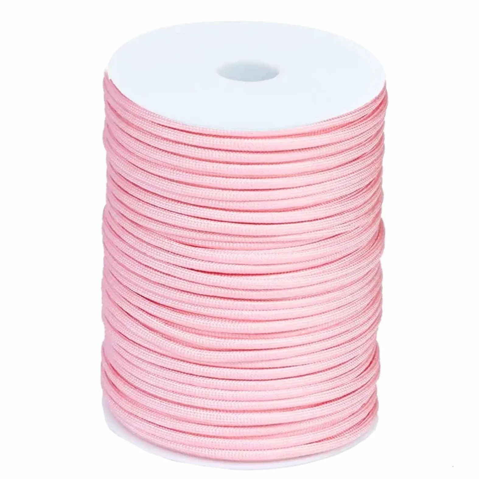 Paracorde Cuerda de Paraguas 7 núcleos montada en Eje 100m, Pulsera Cuerda paracaídas 4mm, Alambre Trenzado, tracción for Tienda, Viento(64 Pink)