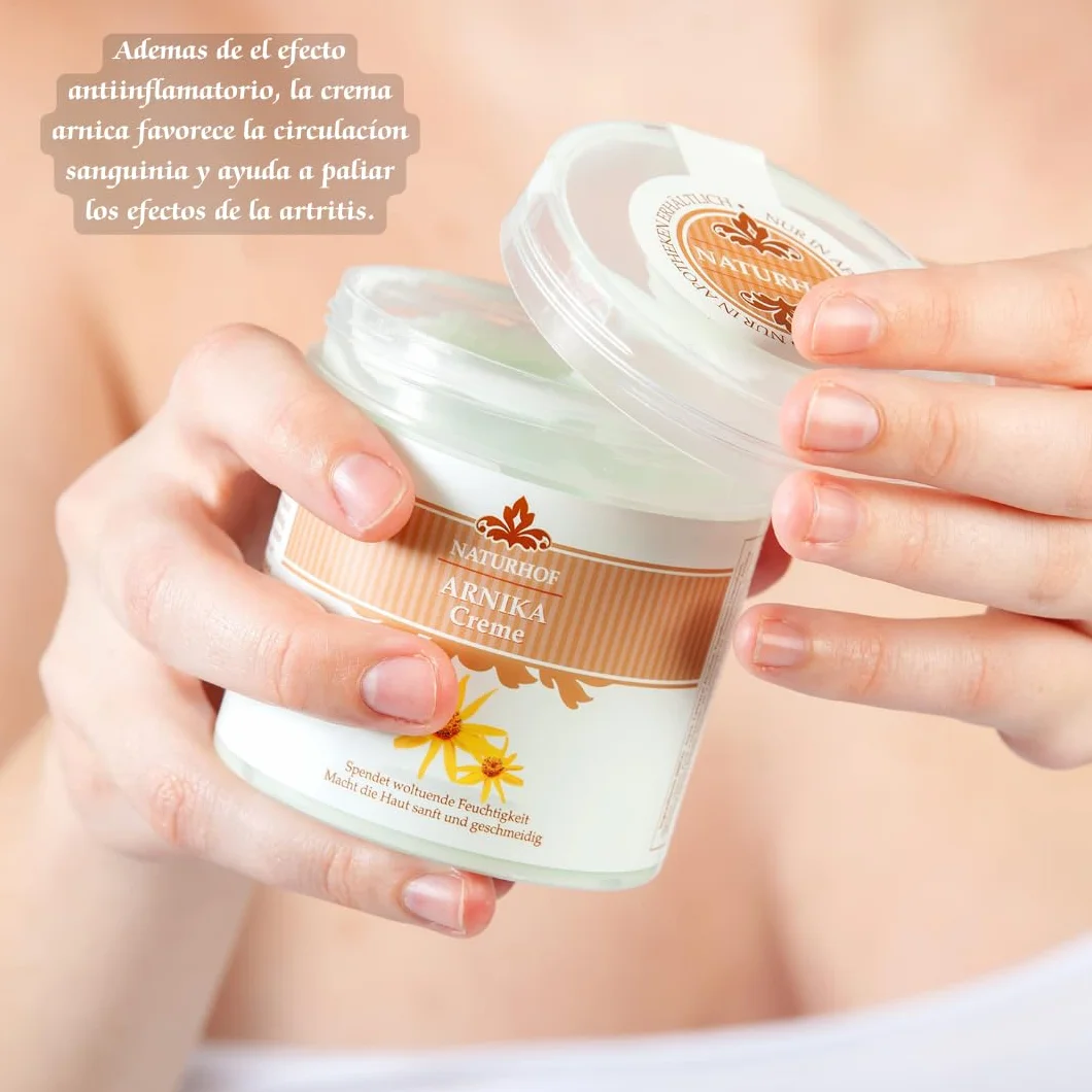 Crema Arnica Antiinflamatoria Natural para Dolores Musculares y Articulaciones, Masaje Fisioterapia