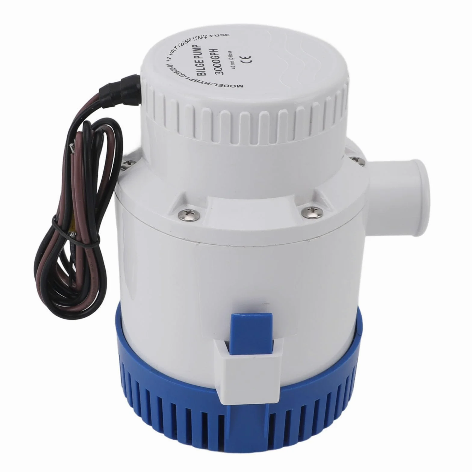 TOPINCN Bomba de Achique Sumergible Automática de 3000 GPH para Fontanería Marina, Bomba de Agua Sumergible Electrónica, Resistente Al Agua, Silenciosa, Accesorios para Estanques, (12V)