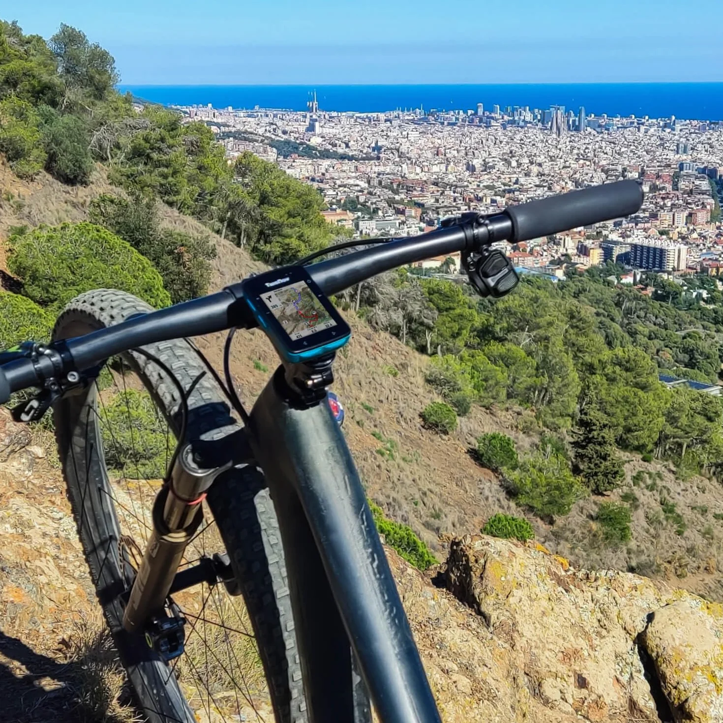 TwoNav Roc + Pulsómetro Pecho, GPS con Pantalla 2.7 Pulgadas para MTB, Ciclismo, Gravel o bikepacking con mapas incluidos. Color Turquesa