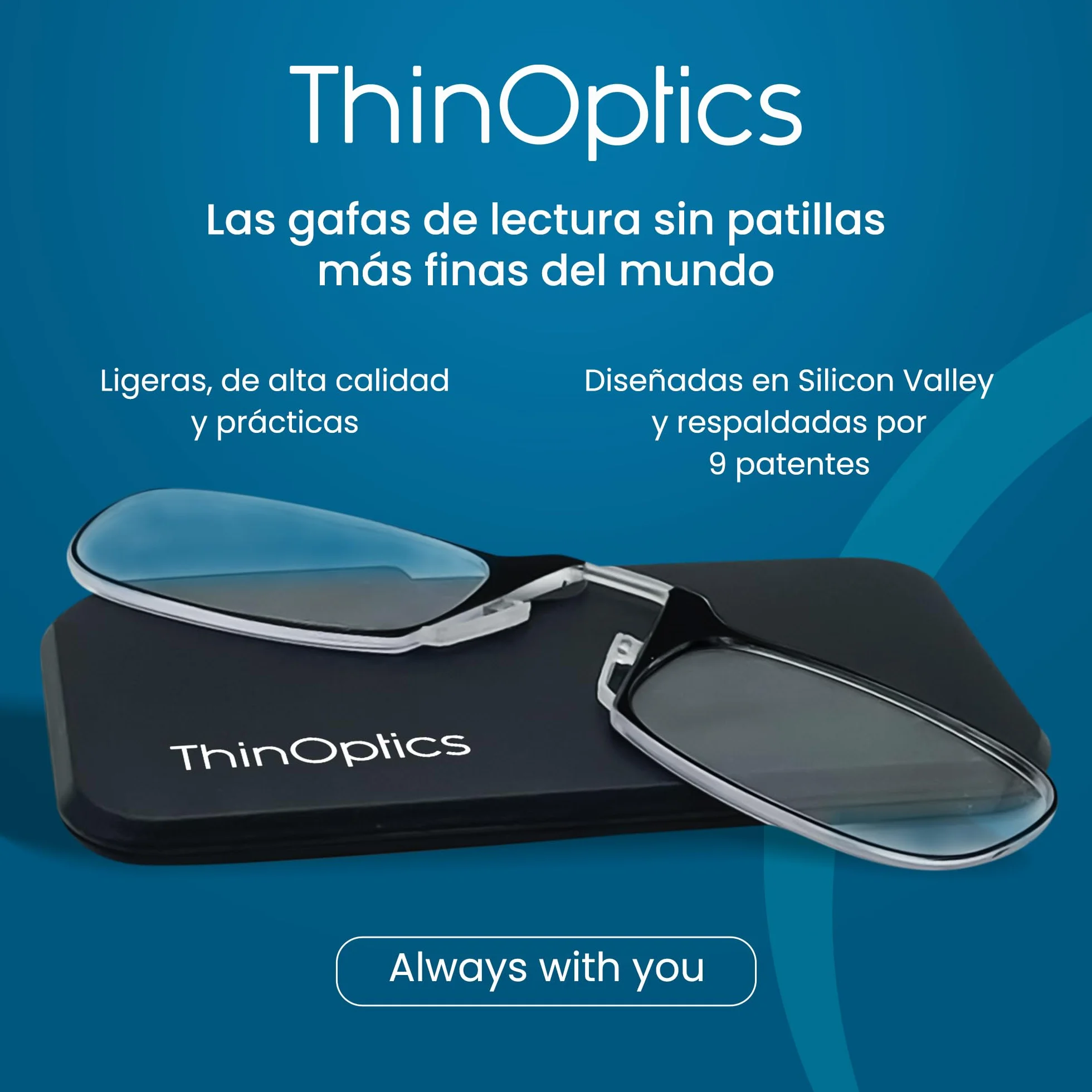 ThinOptics Gafas De Lectura Estuche Compacto Universal Flex-fit