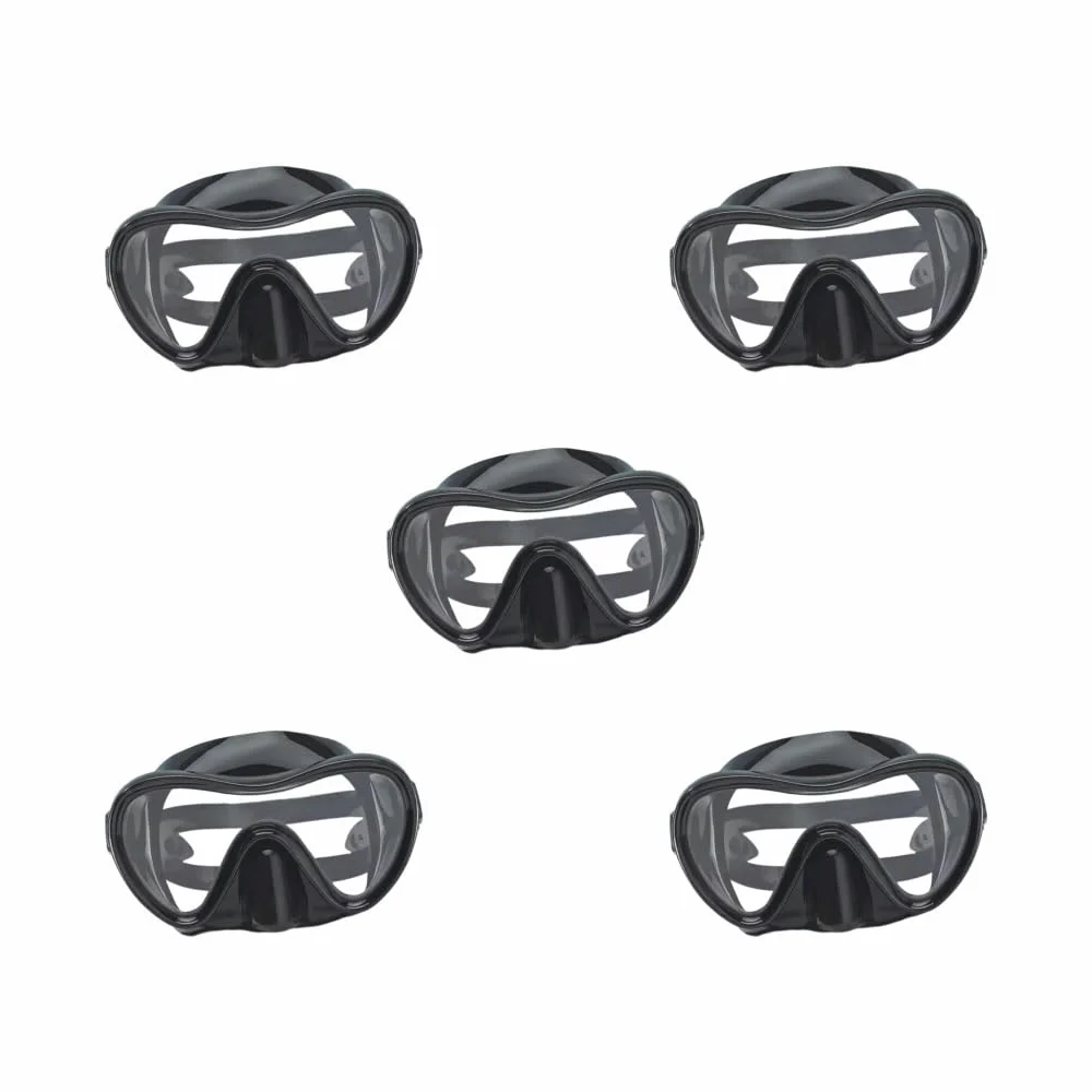 Máscara de buceo para adultos, a prueba de fugas, sin empañamiento, gafas de buceo, color negro